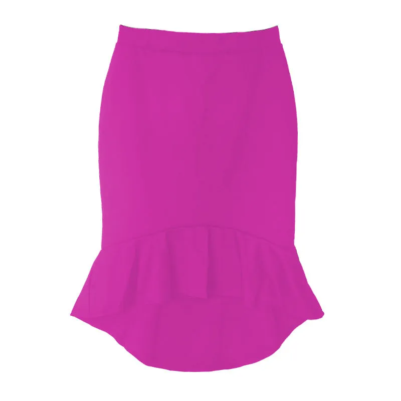 Skirt All-Matching Office Fishtail High Waist A-Line Hip Flattering Dress Skirt