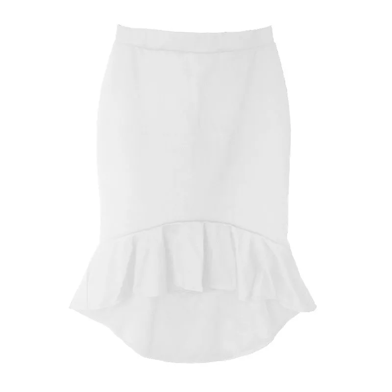 Skirt All-Matching Office Fishtail High Waist A-Line Hip Flattering Dress Skirt