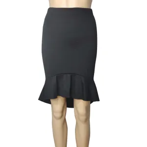 Skirt All-Matching Office Fishtail High Waist A-Line Hip Flattering Dress Skirt