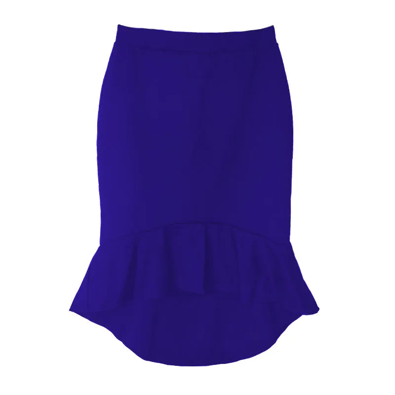 Skirt All-Matching Office Fishtail High Waist A-Line Hip Flattering Dress Skirt