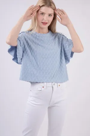 Sky Textured Top