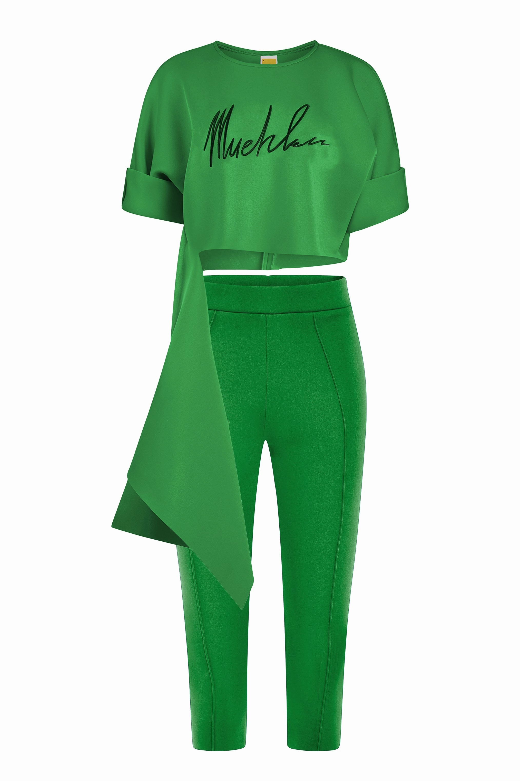 Slashed Sweatshirt Capris Set Perfect Style Wear