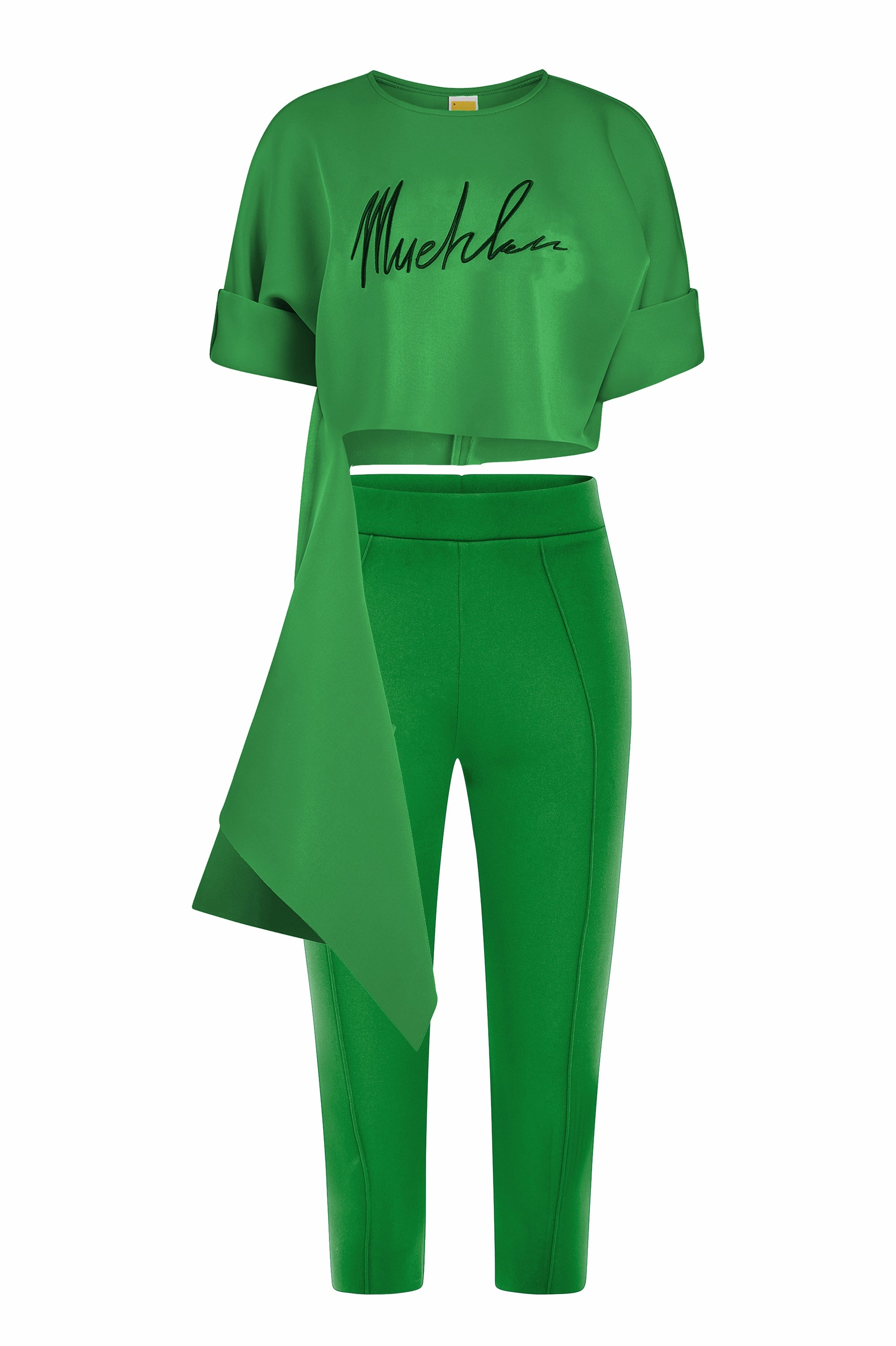 Chill Moment Timeless Energy Slashed Sweatshirt Capris Set