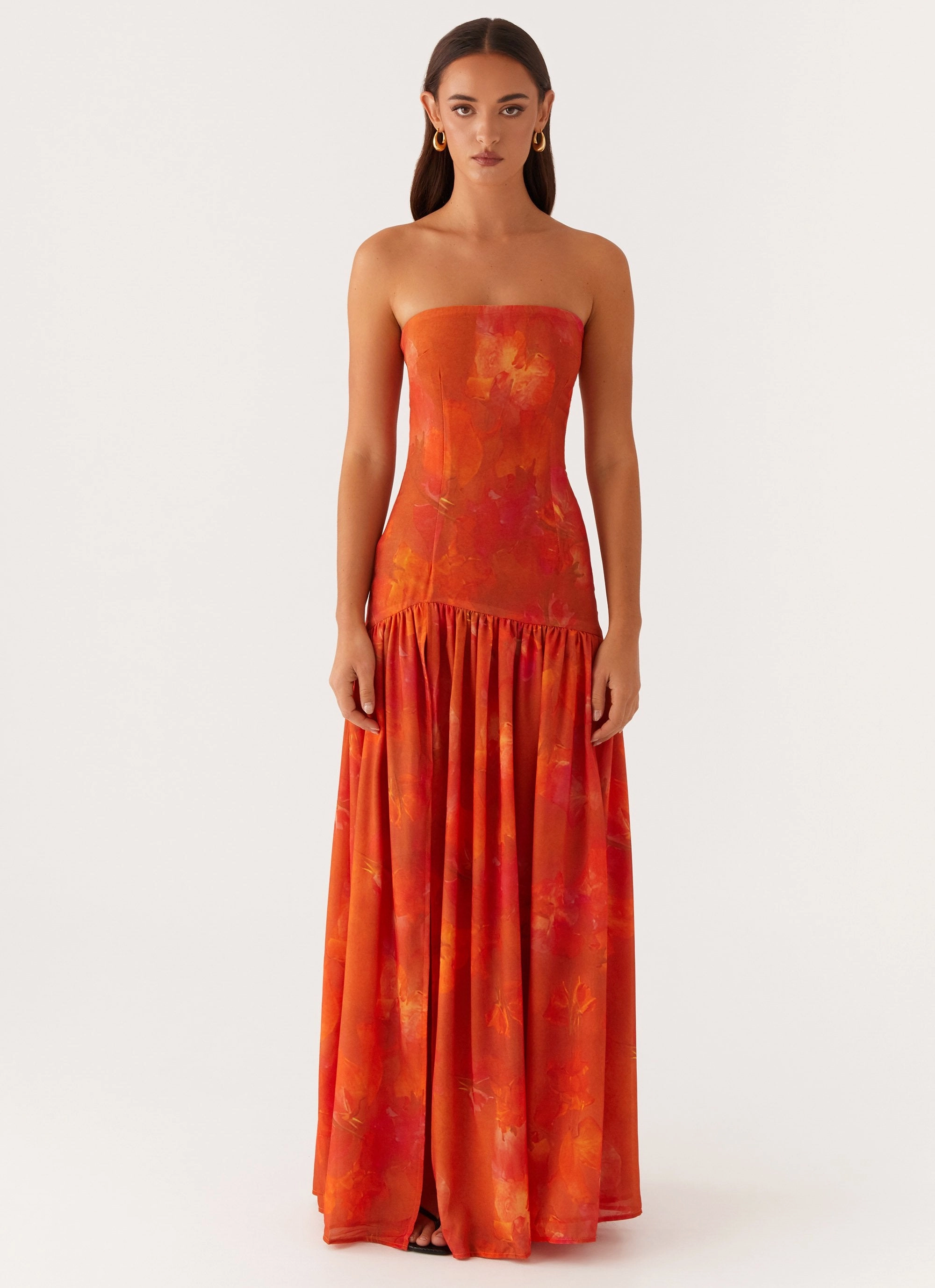 Eden Strapless Maxi Dress - Amber Calm Tone