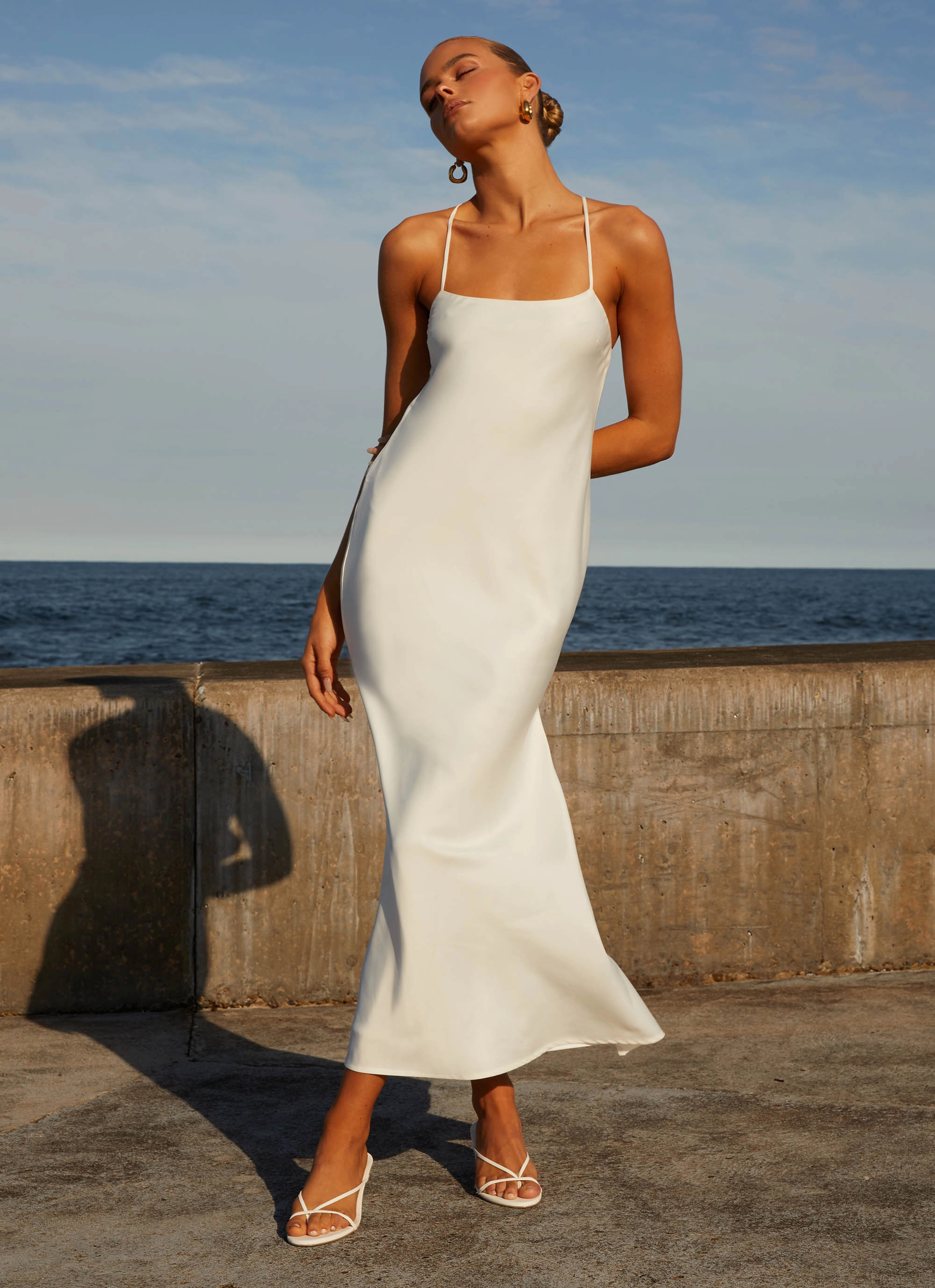 Runway Royalty Maxi Dress - White Dress-Up Style