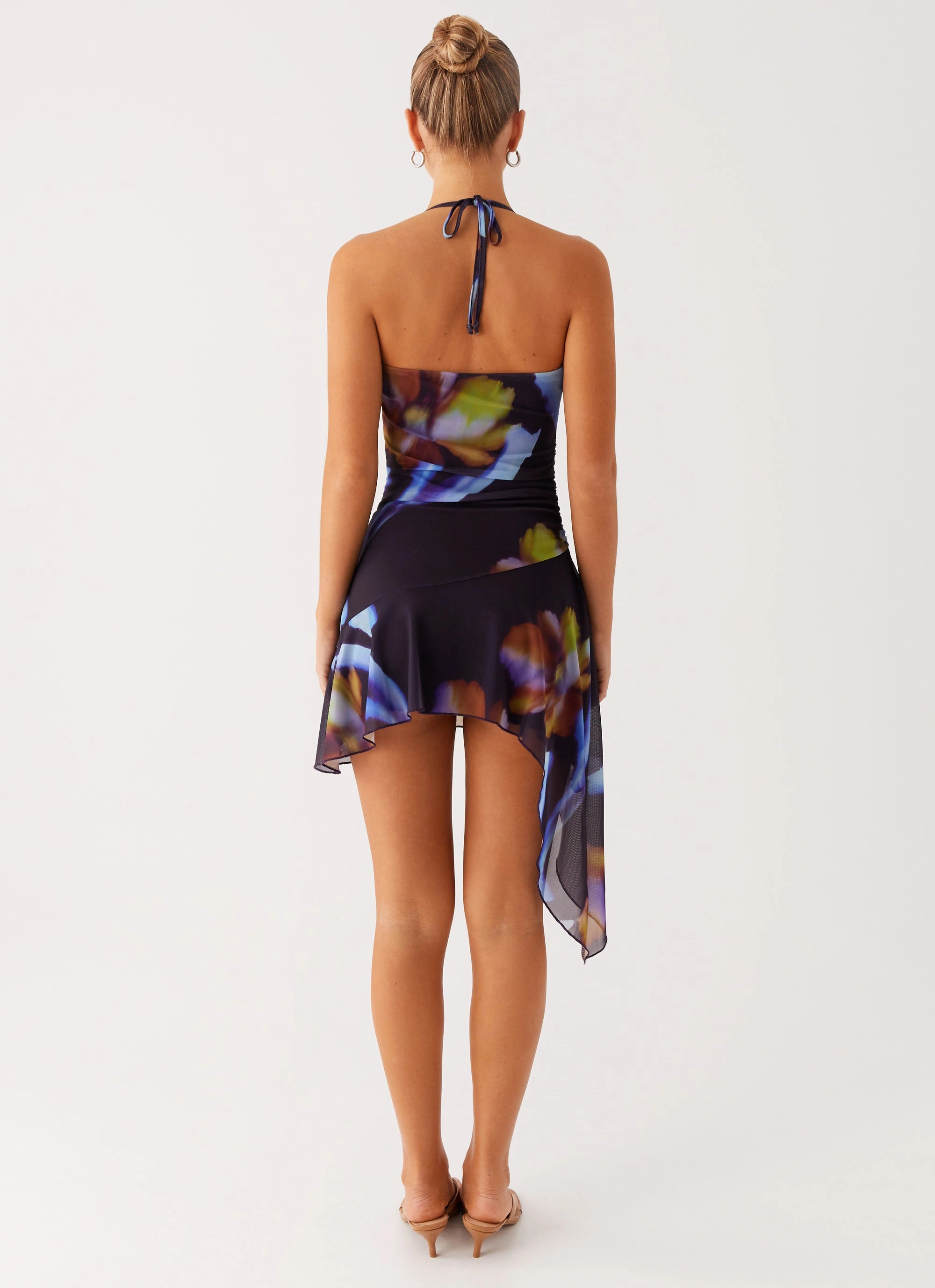 Algarve Mini Dress - Dark Floral Chic Tailoring