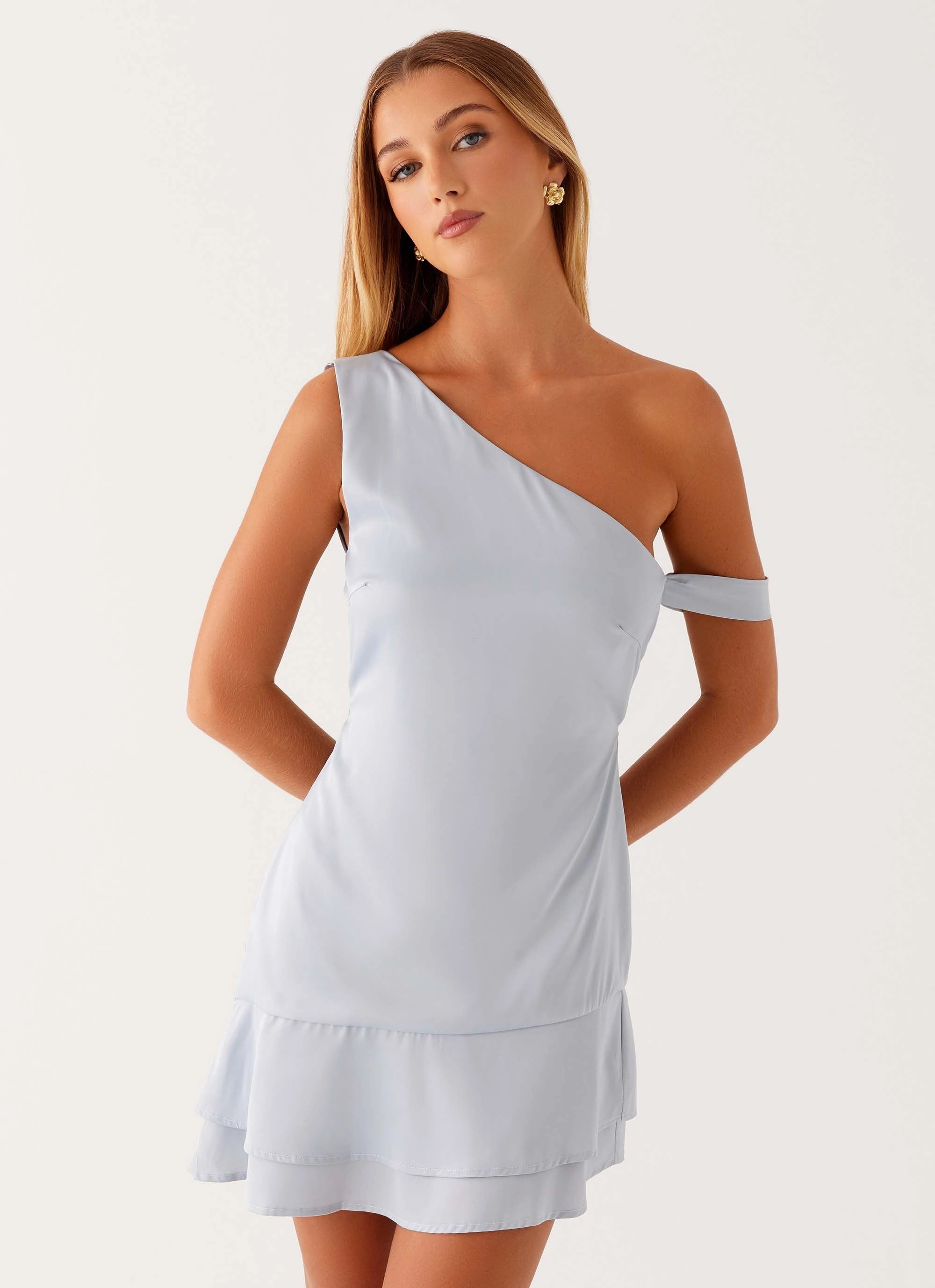 Perfect Layering Dune Mini Dress - Heather Blue