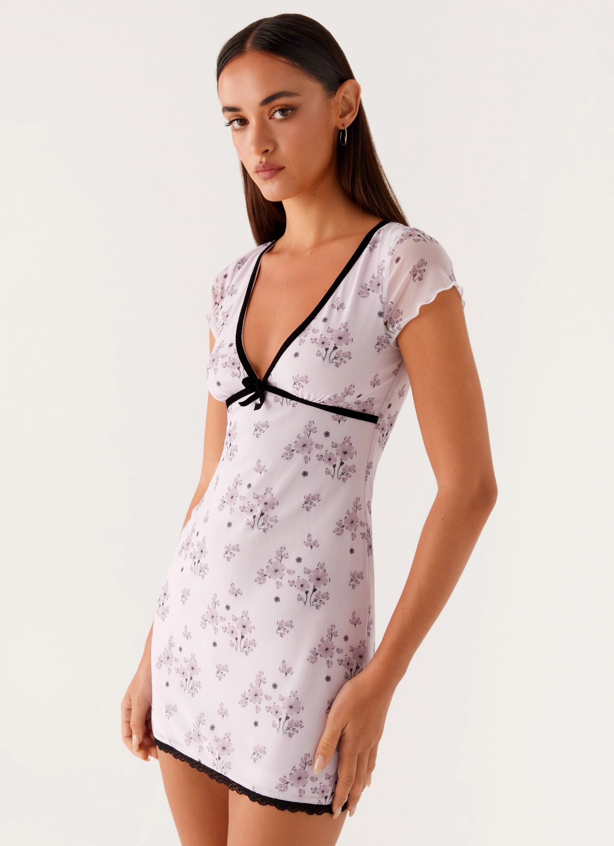 Rocca Mini Dress - Lavender Meadow Cloud Light