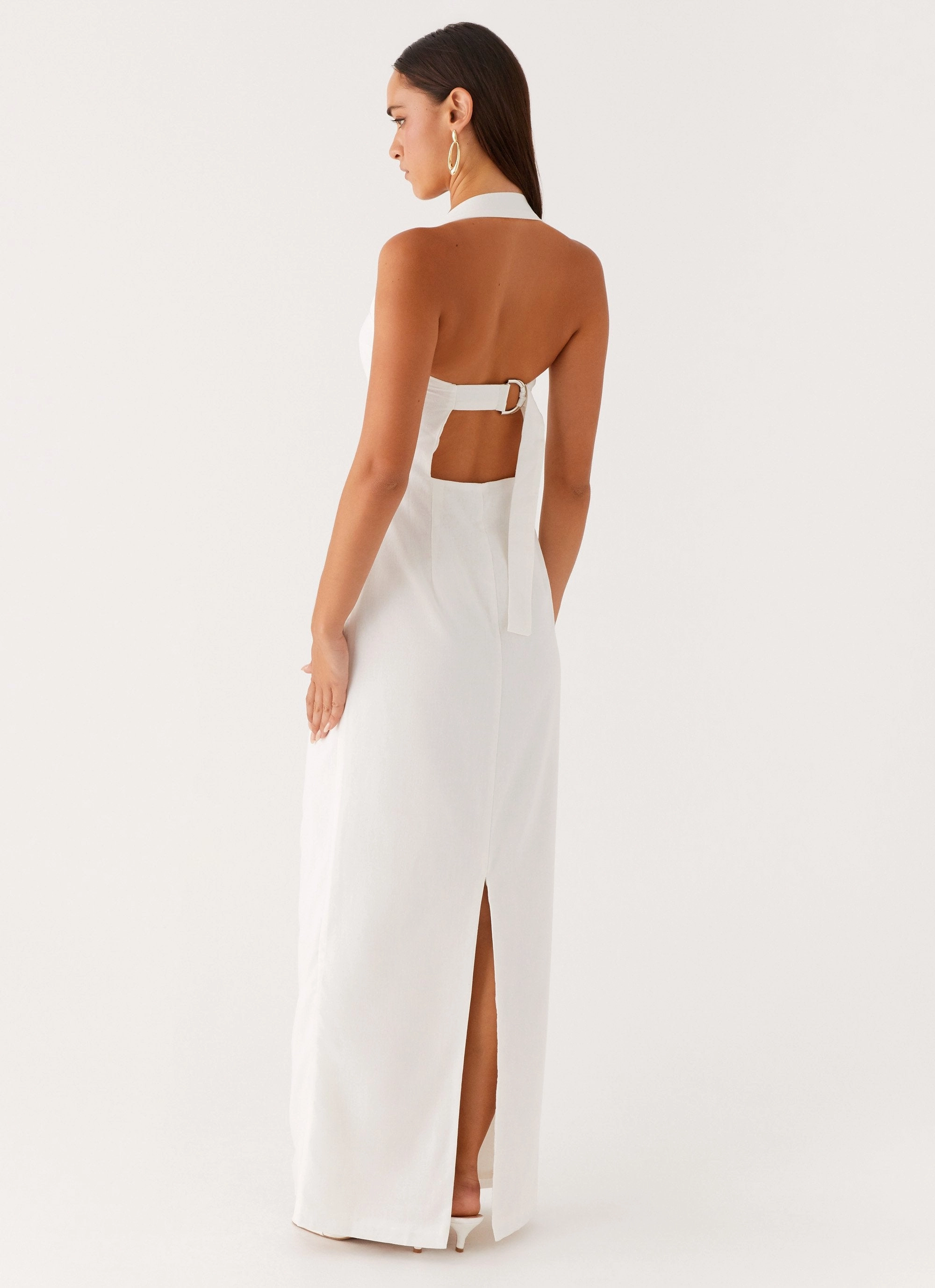 Rumour Has it Maxi Dress - White Chill Detail Guest Glam