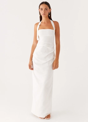 Formal dinner wear Rumour Has it Maxi Dress - White