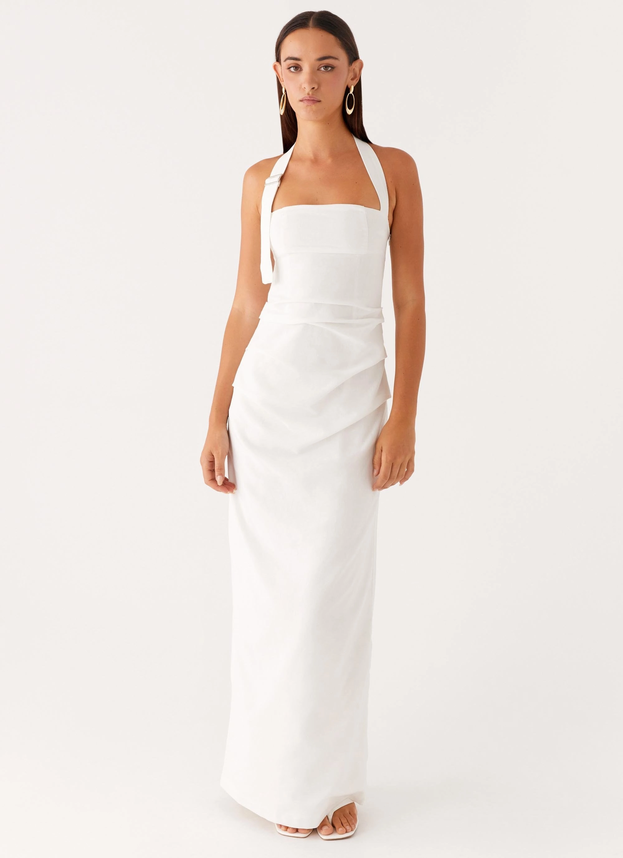 Formal dinner wear Rumour Has it Maxi Dress - White