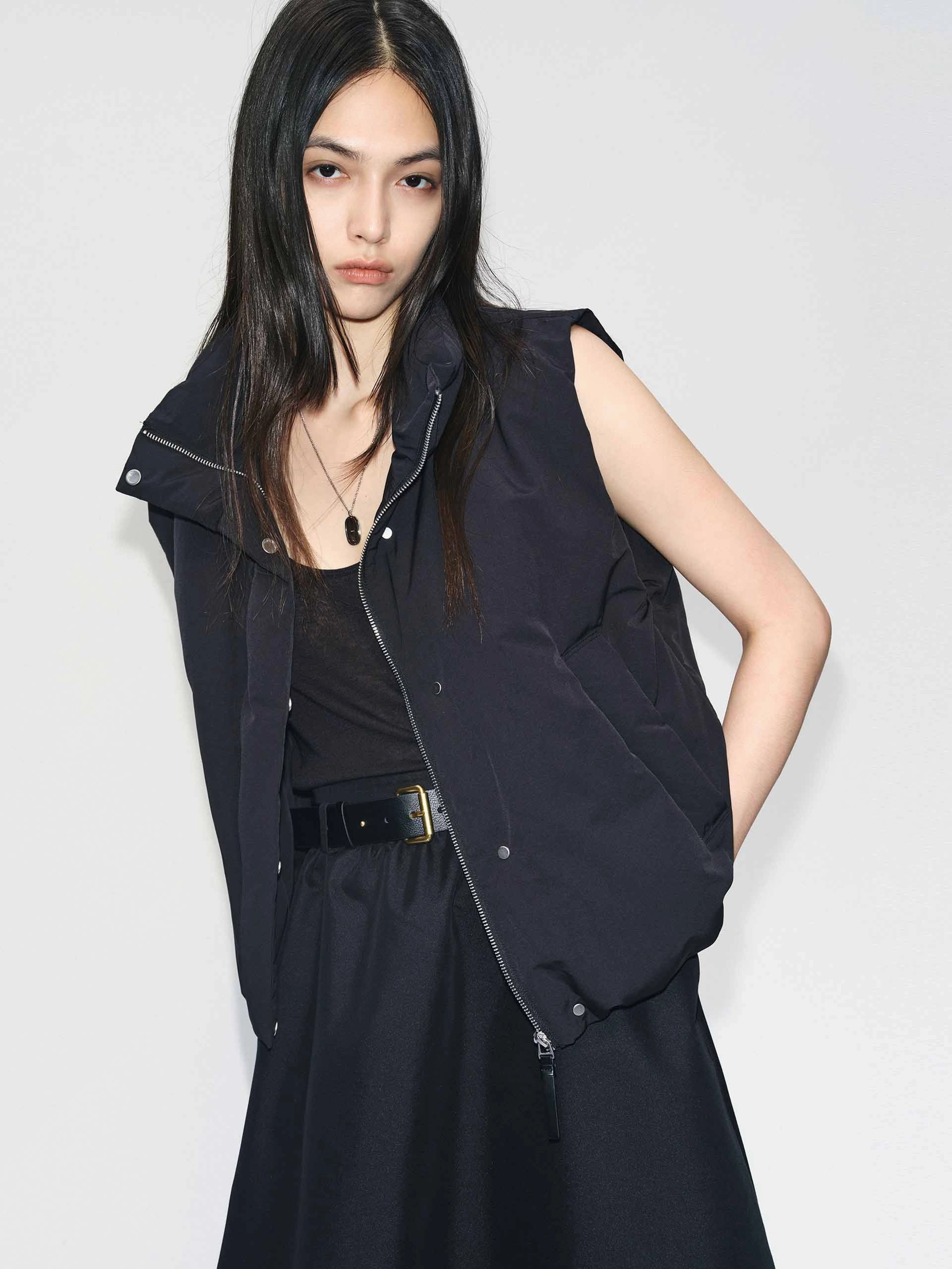 Sleeveless Cropped Down Jacket