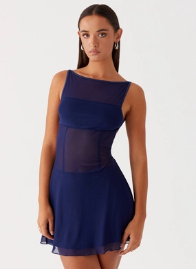 Sleeveless Cut Roxanne Mini Dress - Navy Roxanne Mini Dress - Navy Natural Light