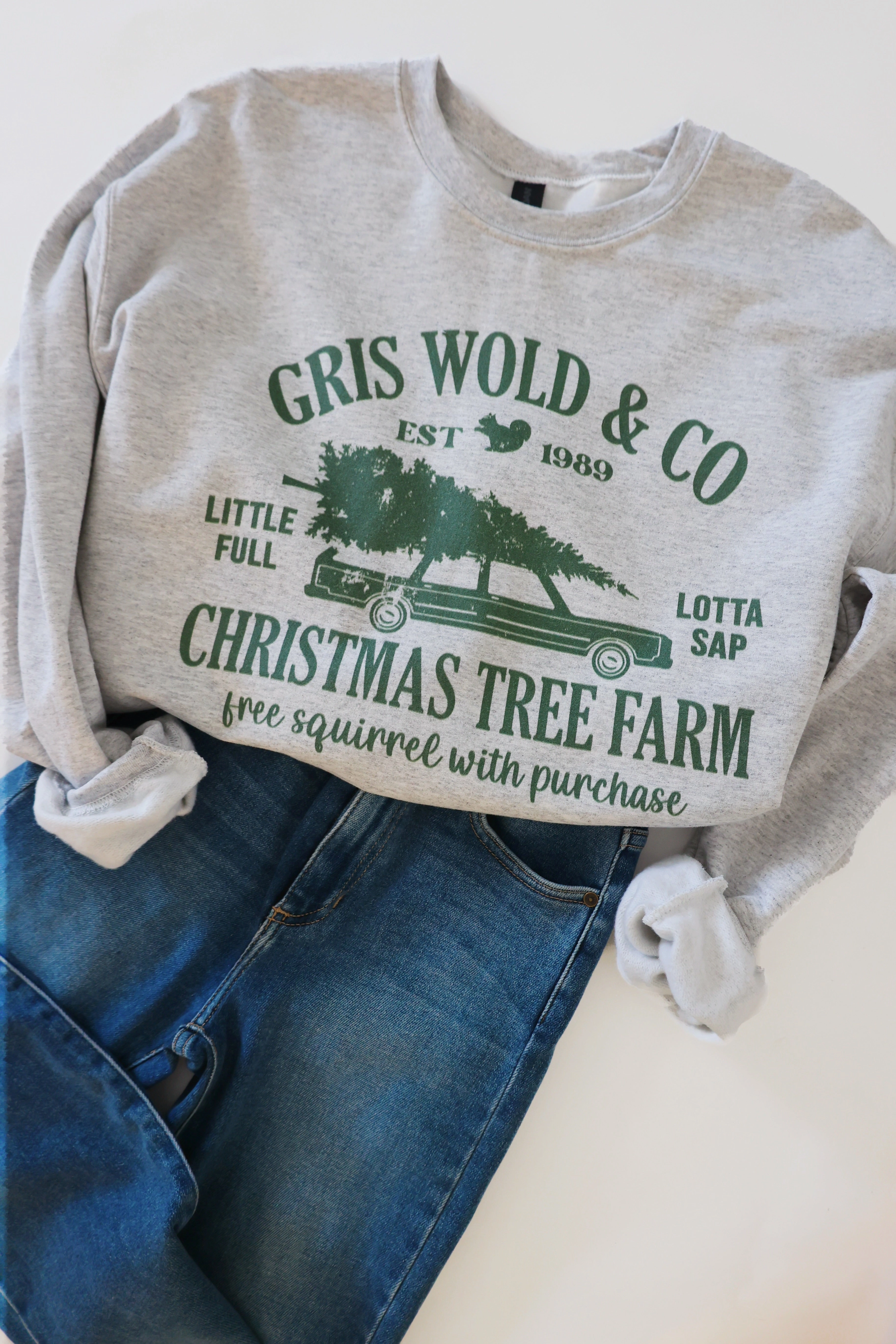 Griswold Christmas Tree Sweatshirt FlexibleRibbedTrims