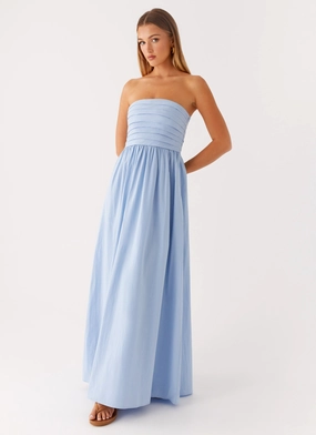 Slim Shape Tamia Maxi Dress - Blue Lightweight and Breezy Light and Comfortable Wear Tamia Maxi Dress - Blue