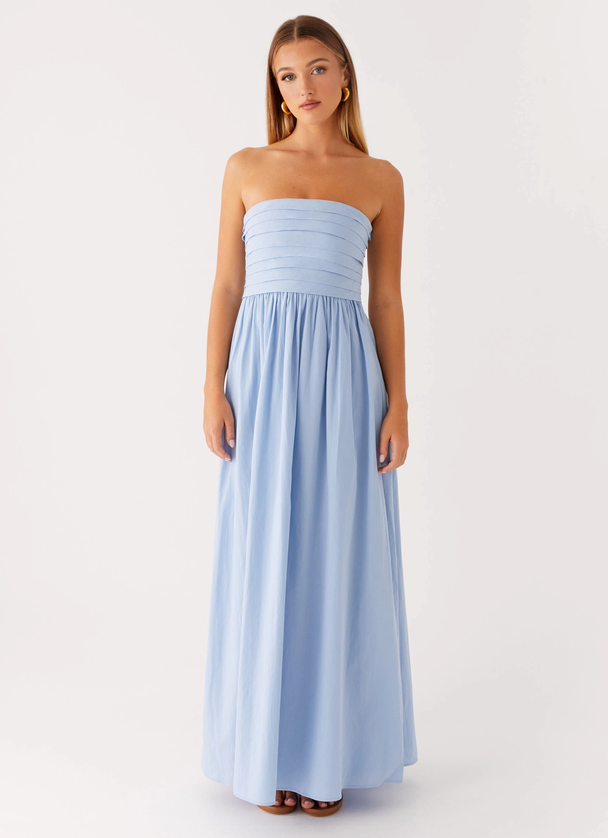 Tamia Maxi Dress - Blue Simple Elegance