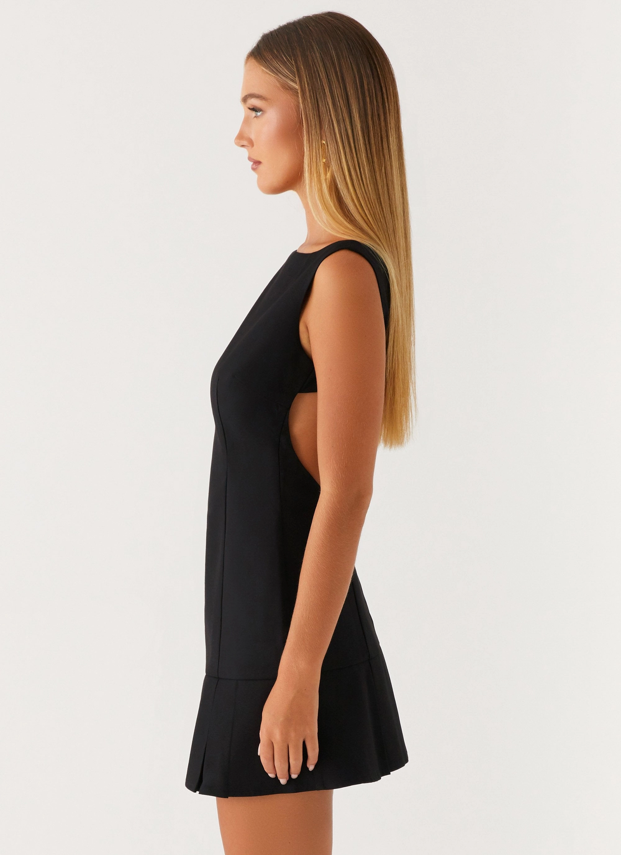 Bright Accent Smart and Stylish Zavia Mini Dress - Black