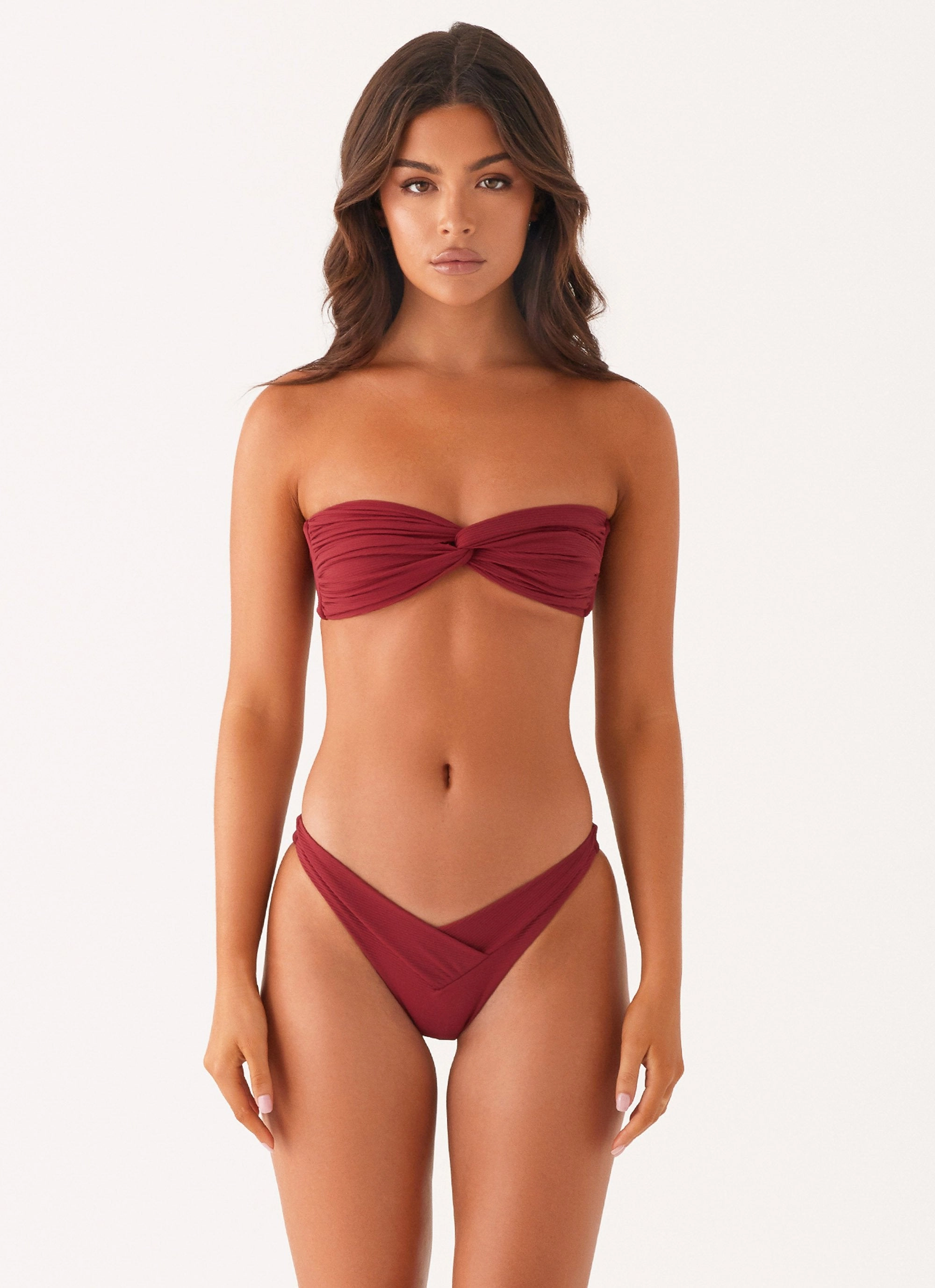 Quick Dry Lining Delta Bikini Bottoms - Mulberry