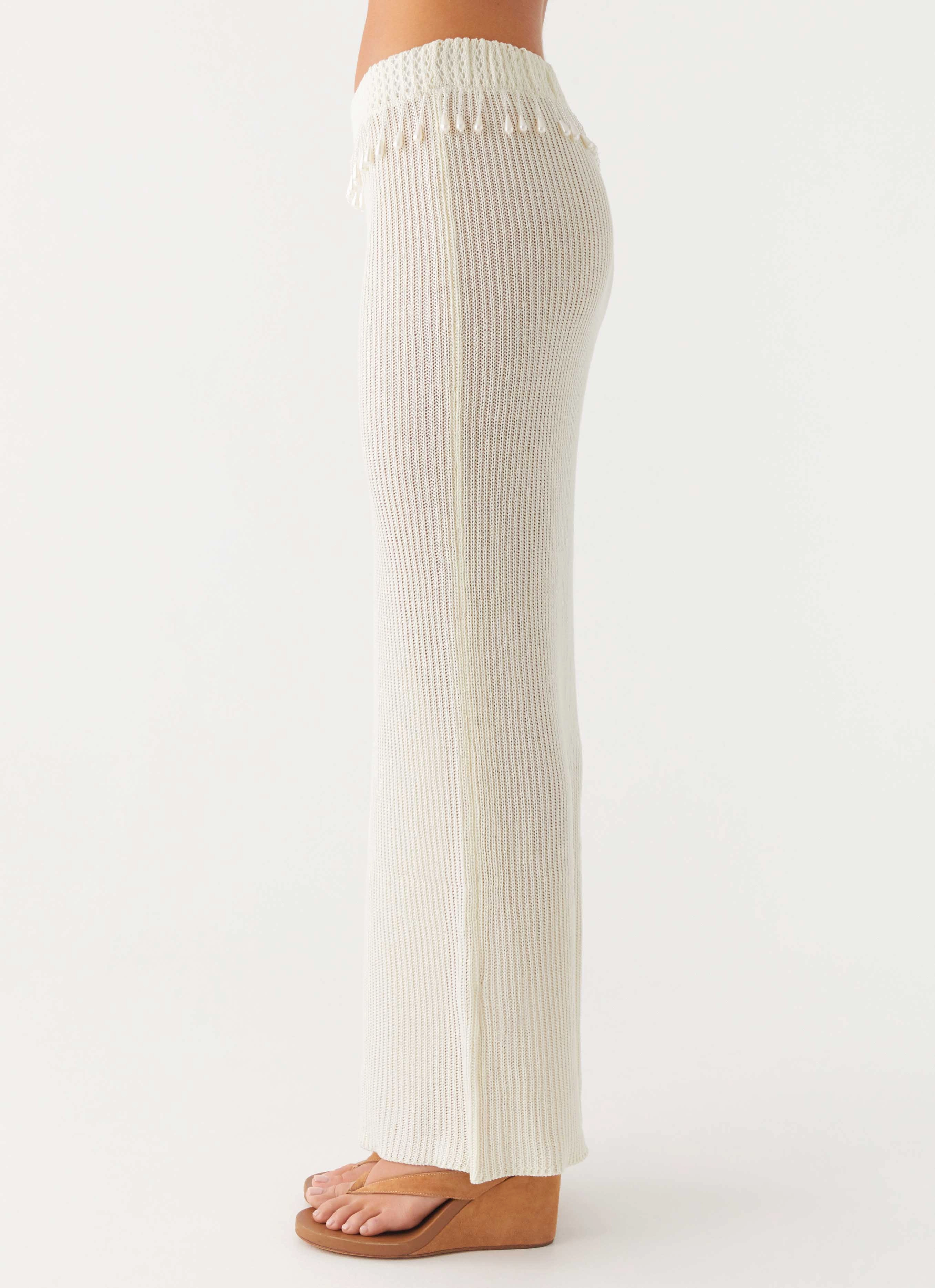 Basilia Maxi Skirt - Off White Anti Pilling Surface