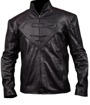 Smallville Superman Black Leather Jacket