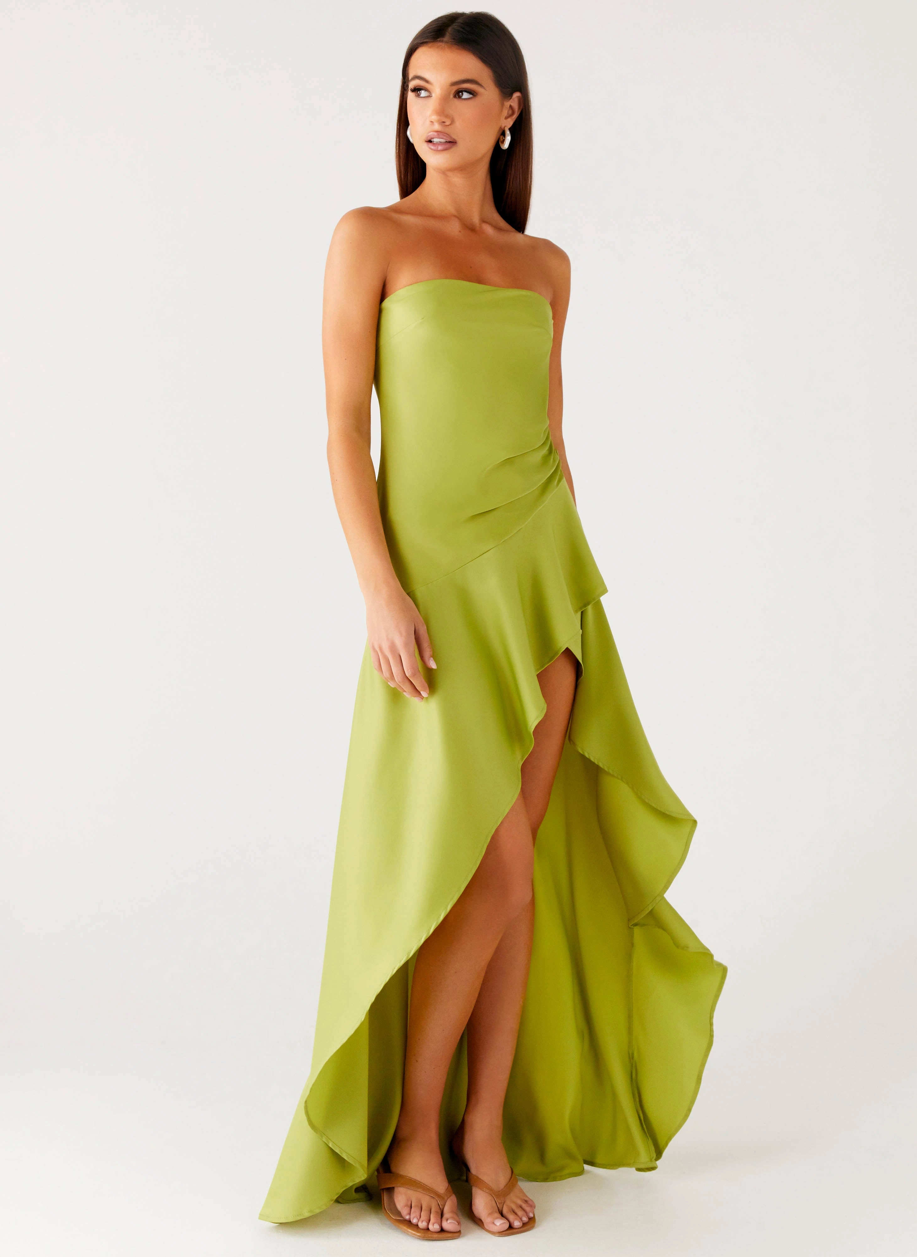 Perfect Fit Wear Subtle Elegance Bodie Maxi Dress - Lime