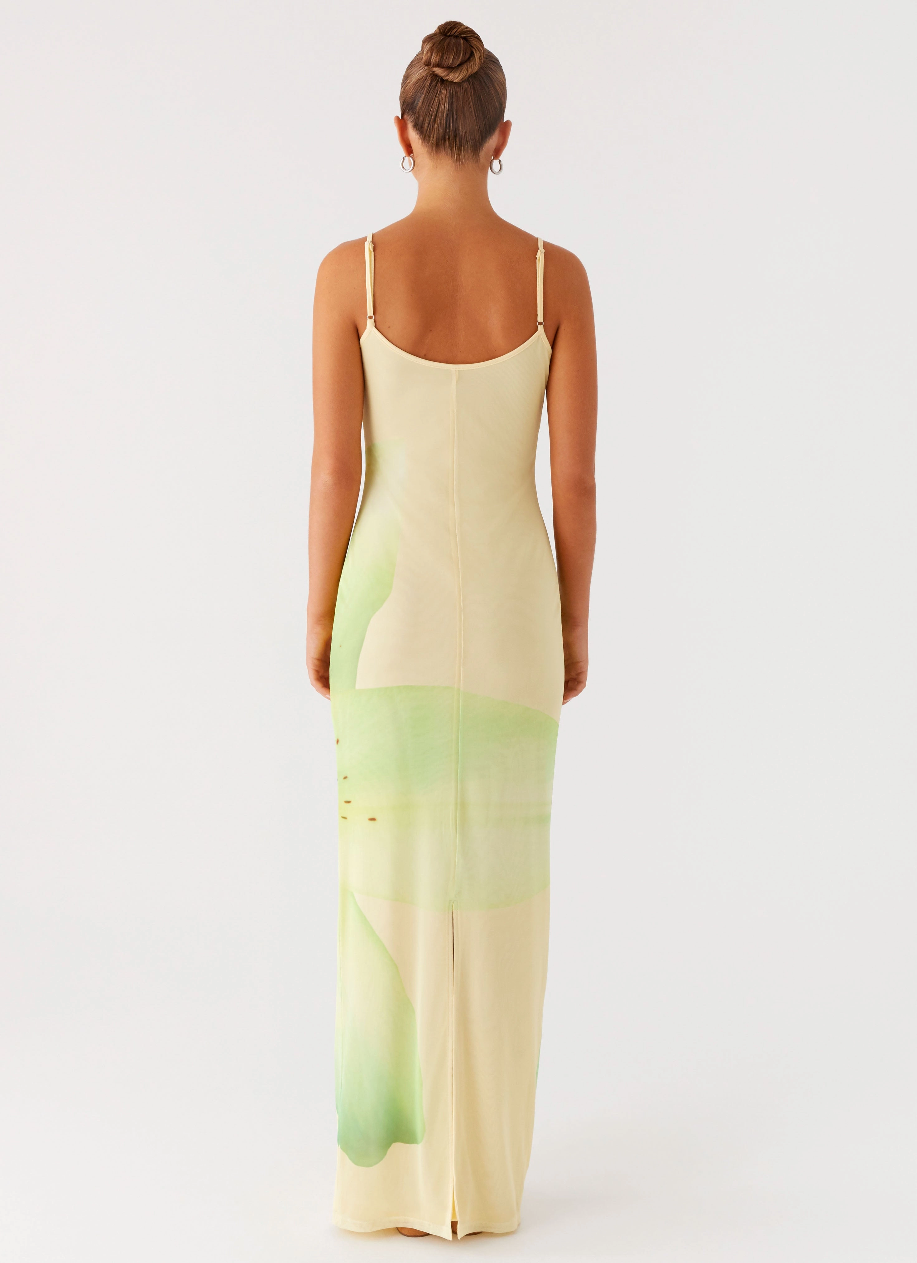 Bad News Mesh Maxi Dress - Yellow Lily Casual chic dress