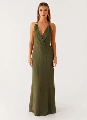 Smart Layering Thora Maxi Dress - Olive Thora Maxi Dress - Olive Chill Base