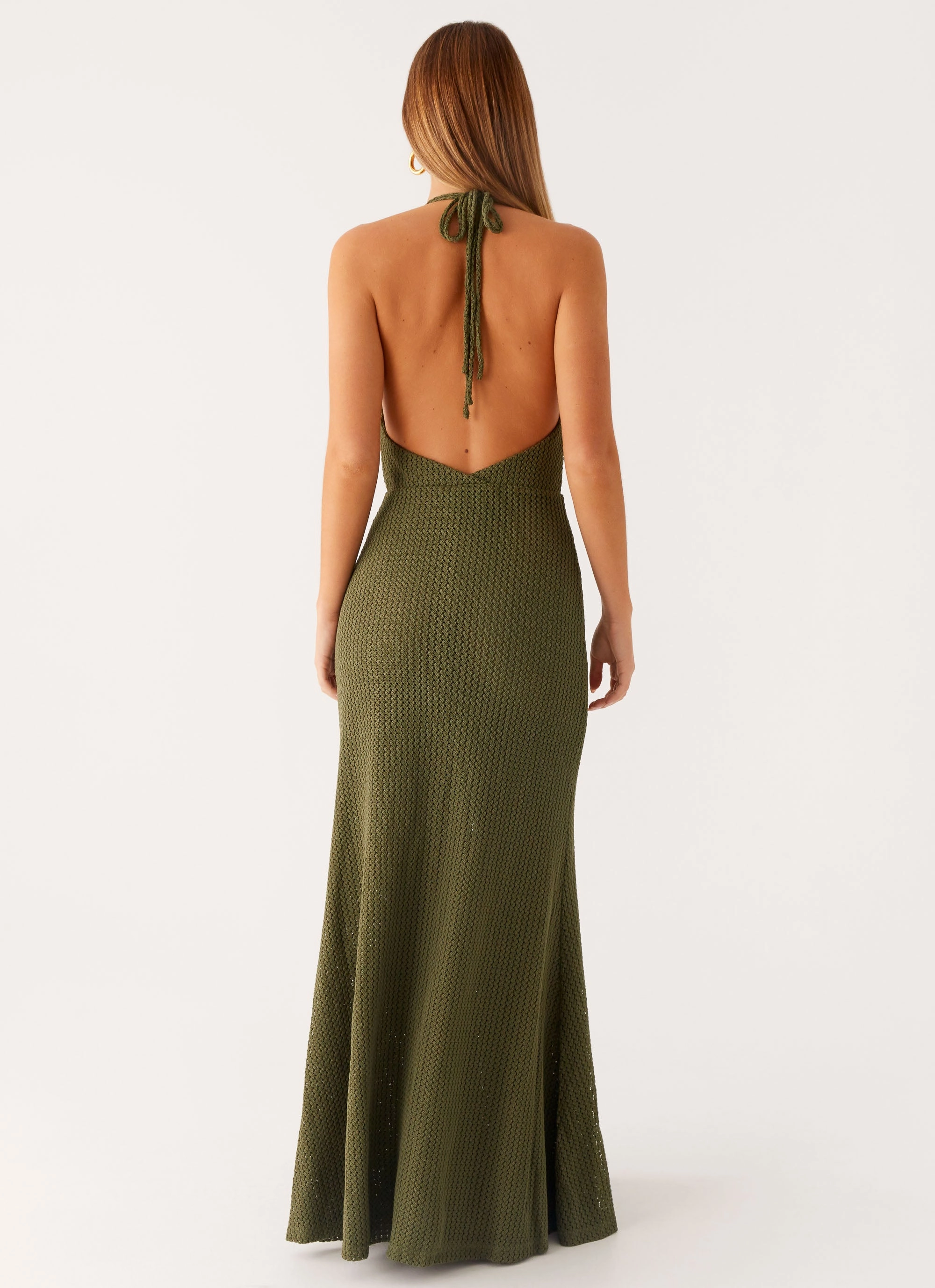 Thora Maxi Dress - Olive Travel-friendly