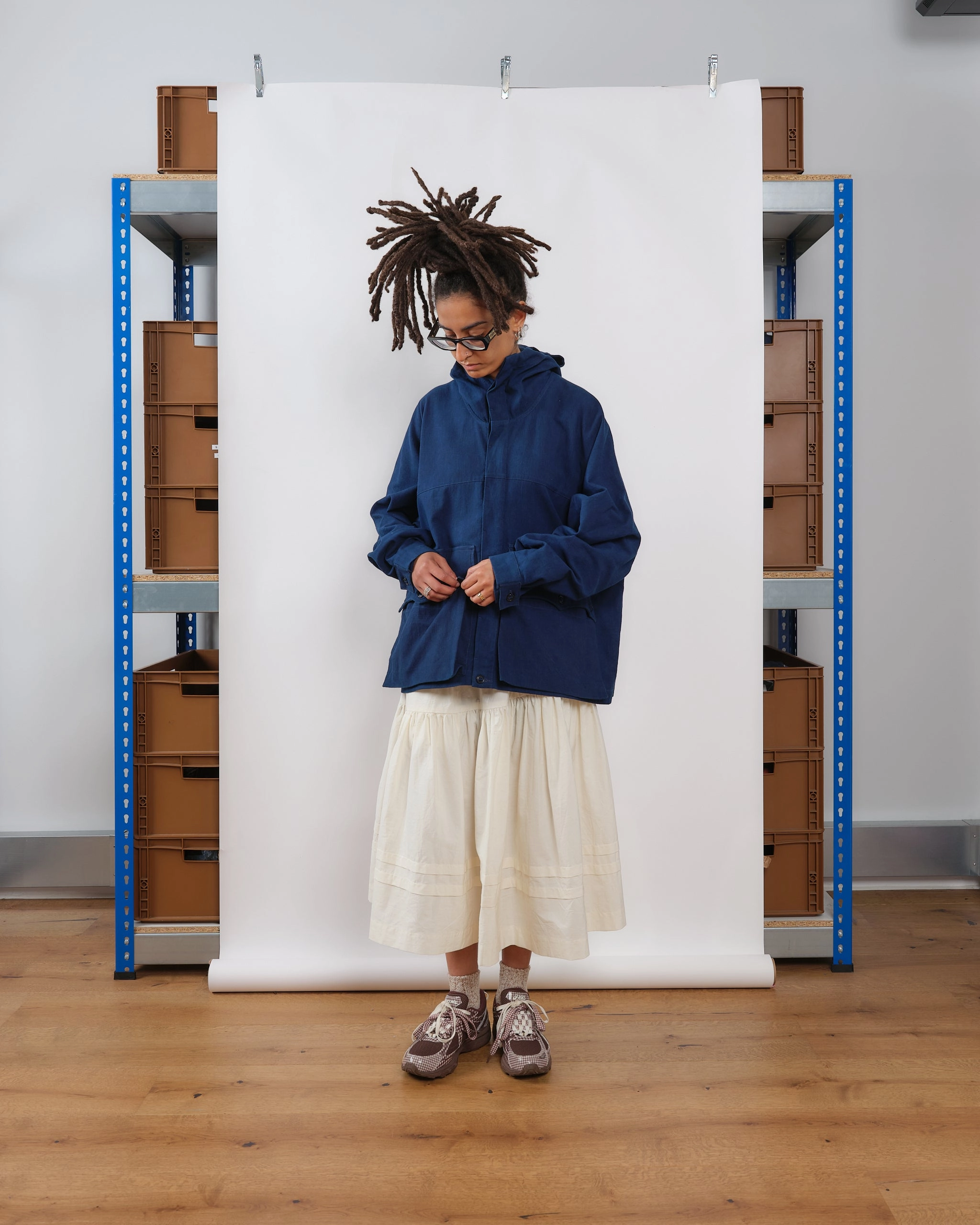 Research Jacket - R.T.S. CO-64 Mesh Panel Details Fashion Blouse