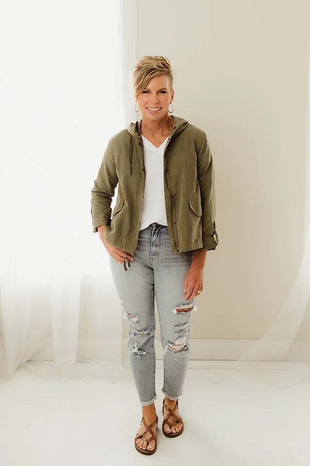Snap & Zip Up Hoodie
