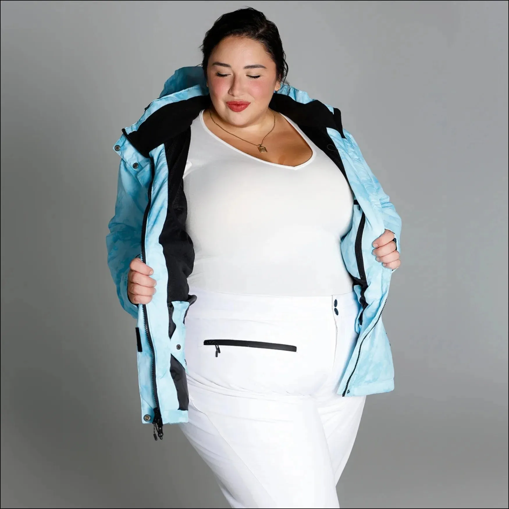 Snow Country Outerwear Women’s Plus Size Bevel Insulated Winter Snow Ski Jacket 1X-6X