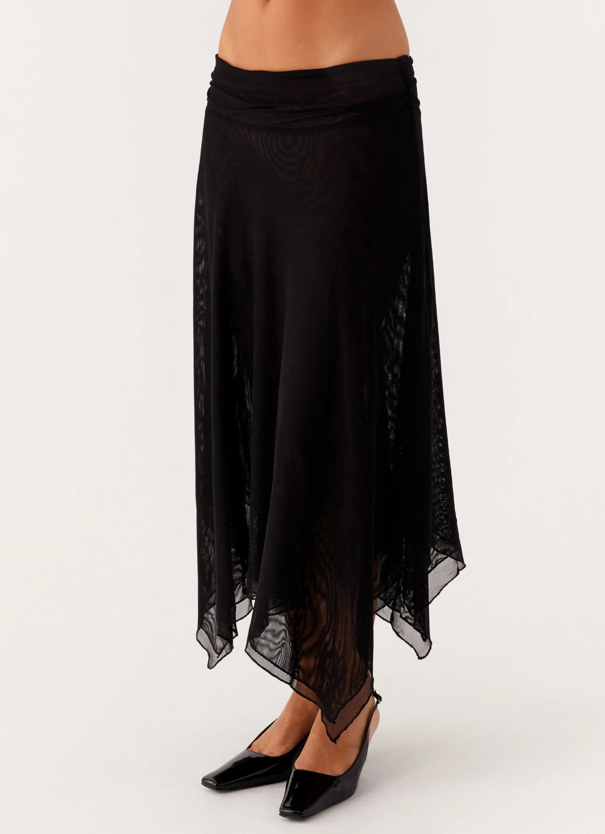 Outfit Mood Sleek Styling Arwen Midi Skirt - Black