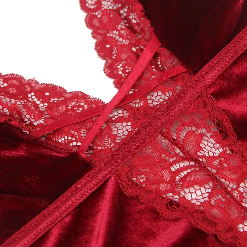 Soft Lace Plus Size Women's Suspender Jumpsuit