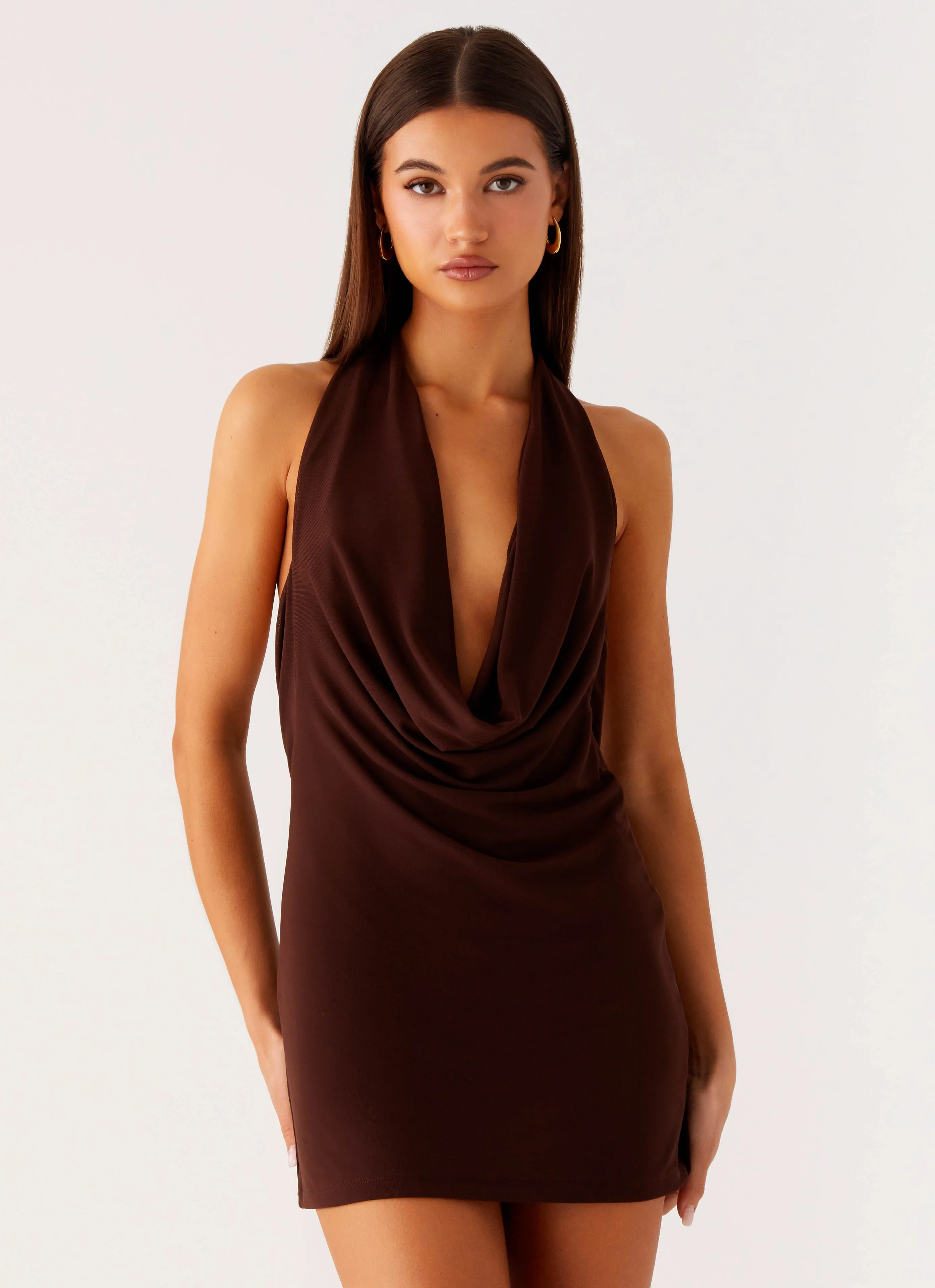 Saffron Skies Mini Dress - Chocolate Ethical production