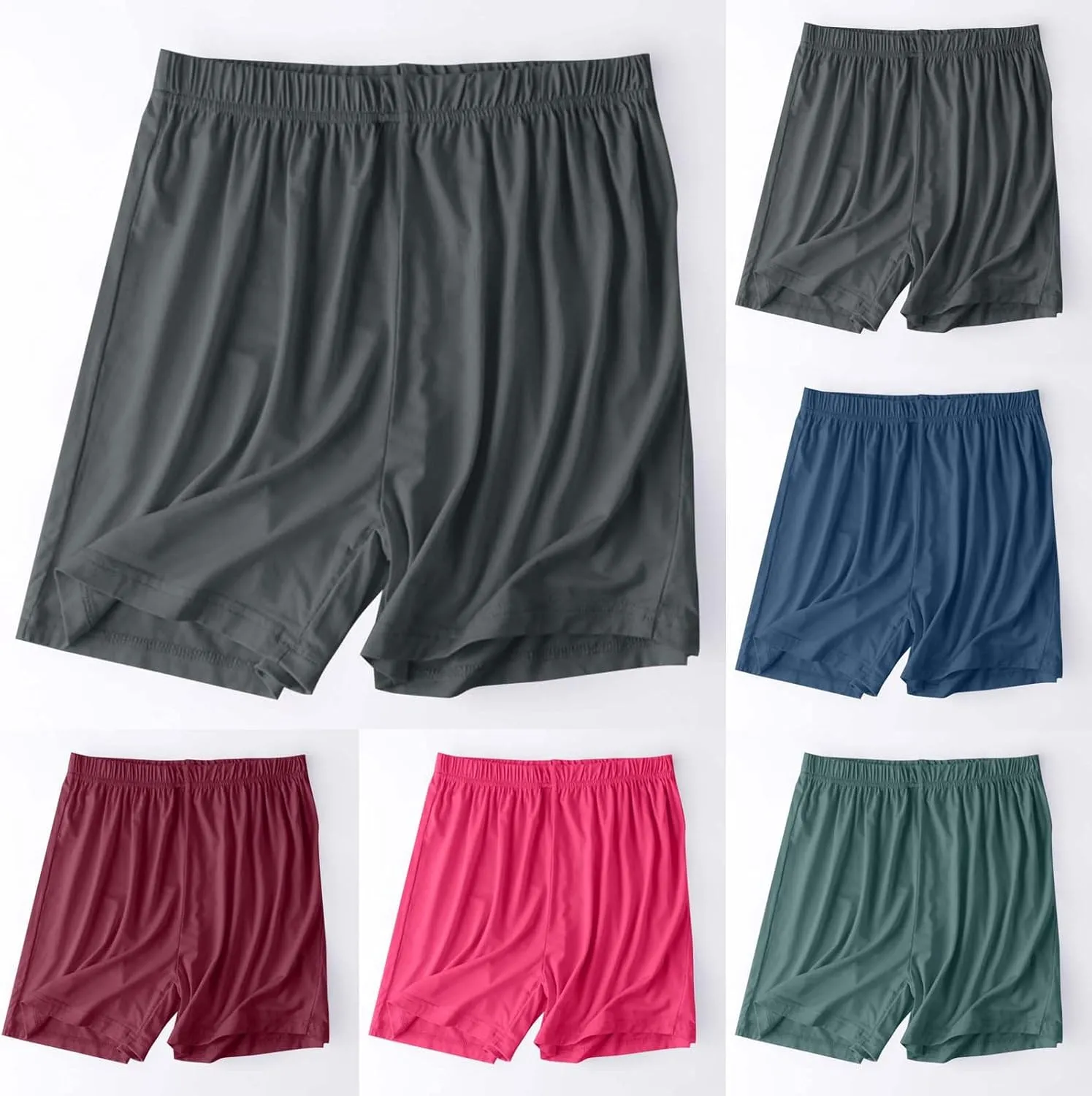 Soft Modal Boxer Shorts for Women Comfy Summer Thin Elastic Waist Pjs Bottoms Loose Sleepwear Lounge Pajama Shorts