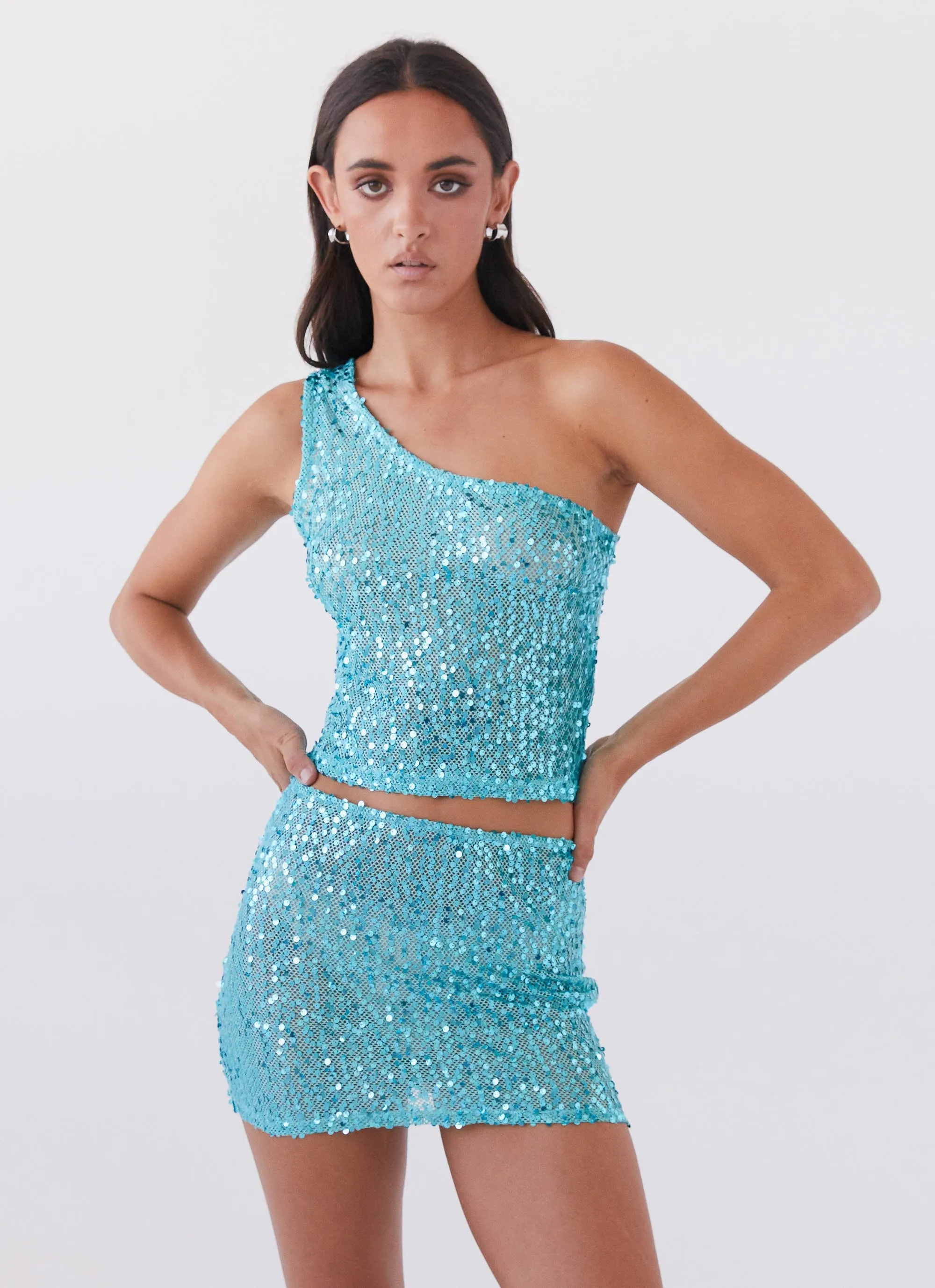 Neon Nights Sequin Mini Skirt - Crystal Fresh Style Date night