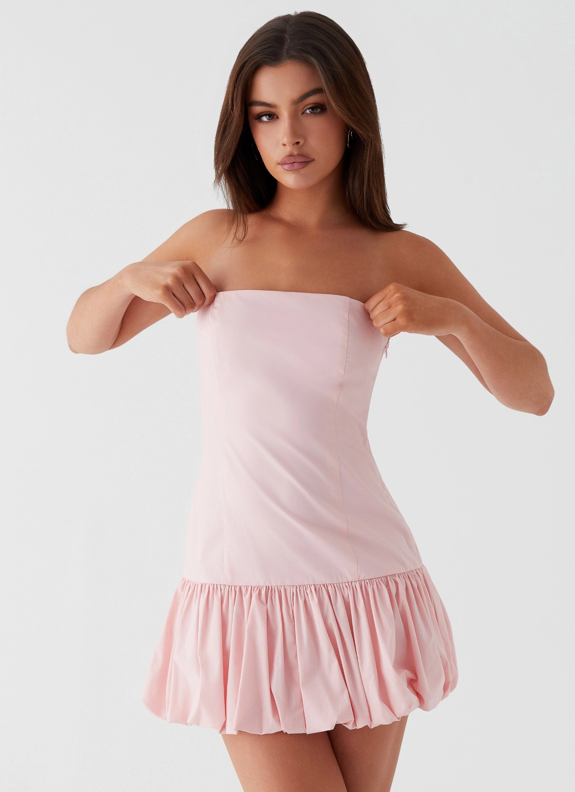 Daily Form Texture Rich Cotton Candy Mini Dress - Pink