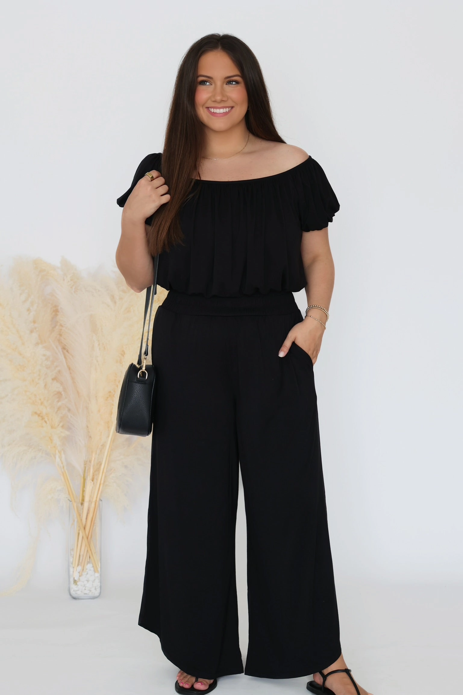 Fortuna Top - Black(FINAL SALE) Flowing Design Tear Resistant Weave