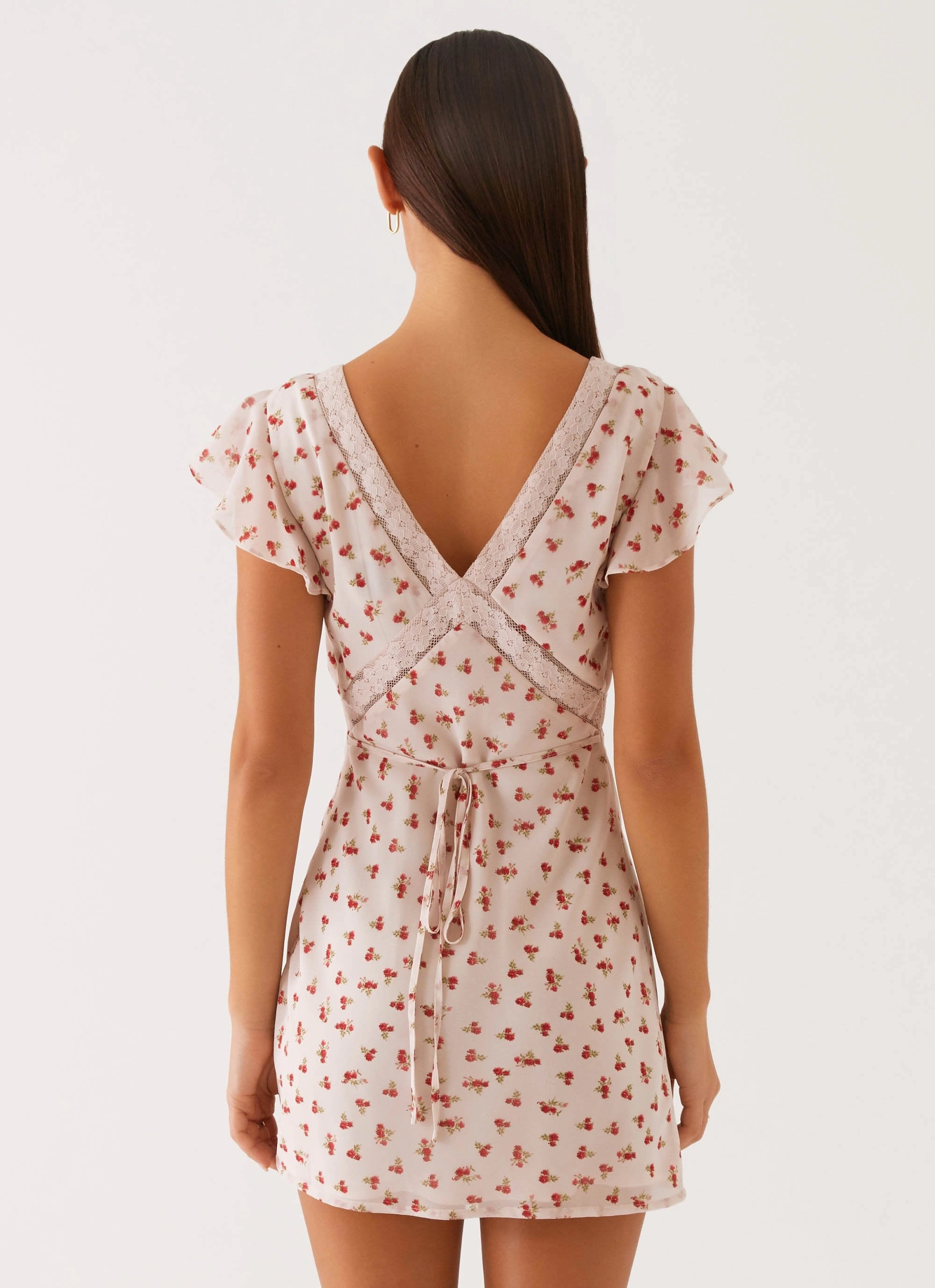 Tangled dreams Mini Dress - Red Ditsy Floral Tailored Piece Timeless office dress