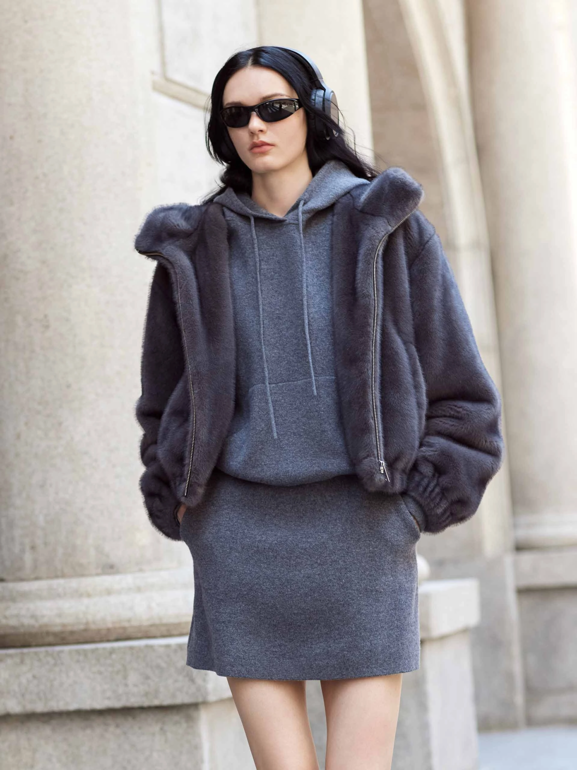 Soft Hood Fuzzy Coat