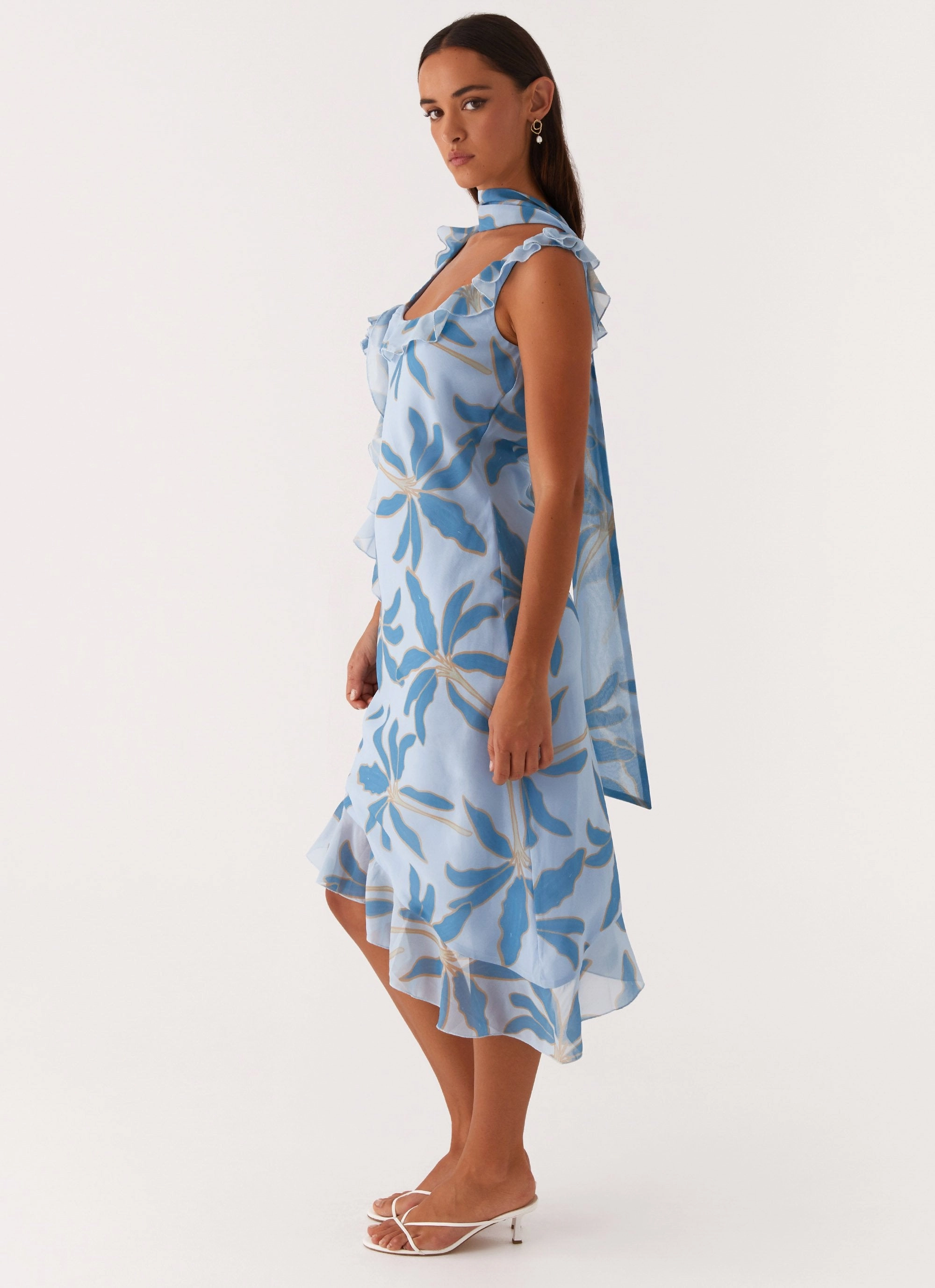 Fariday Midi Dress - Opulent Blue Modern Form