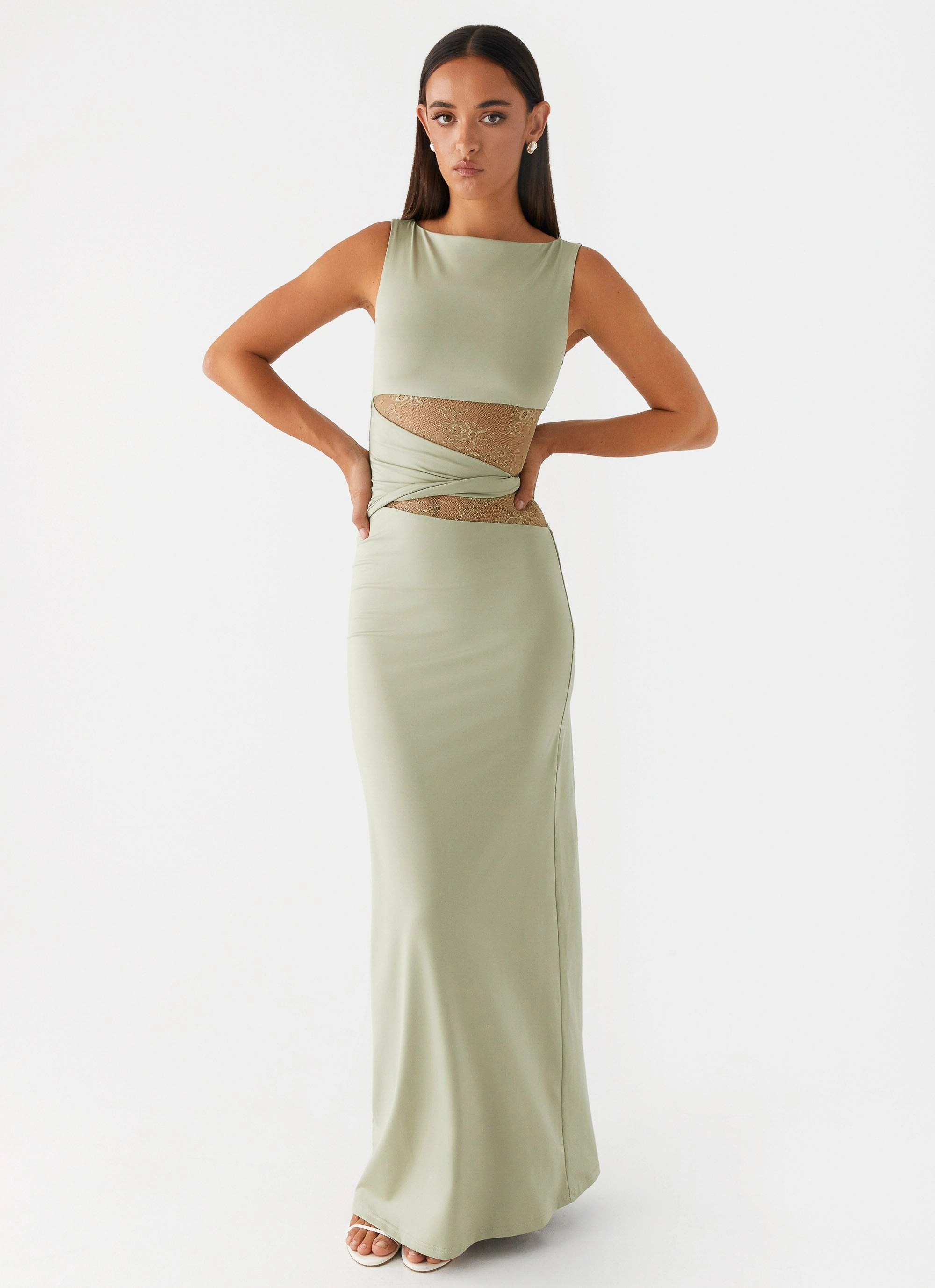 Karma Maxi Dress - Sage Silky Shape