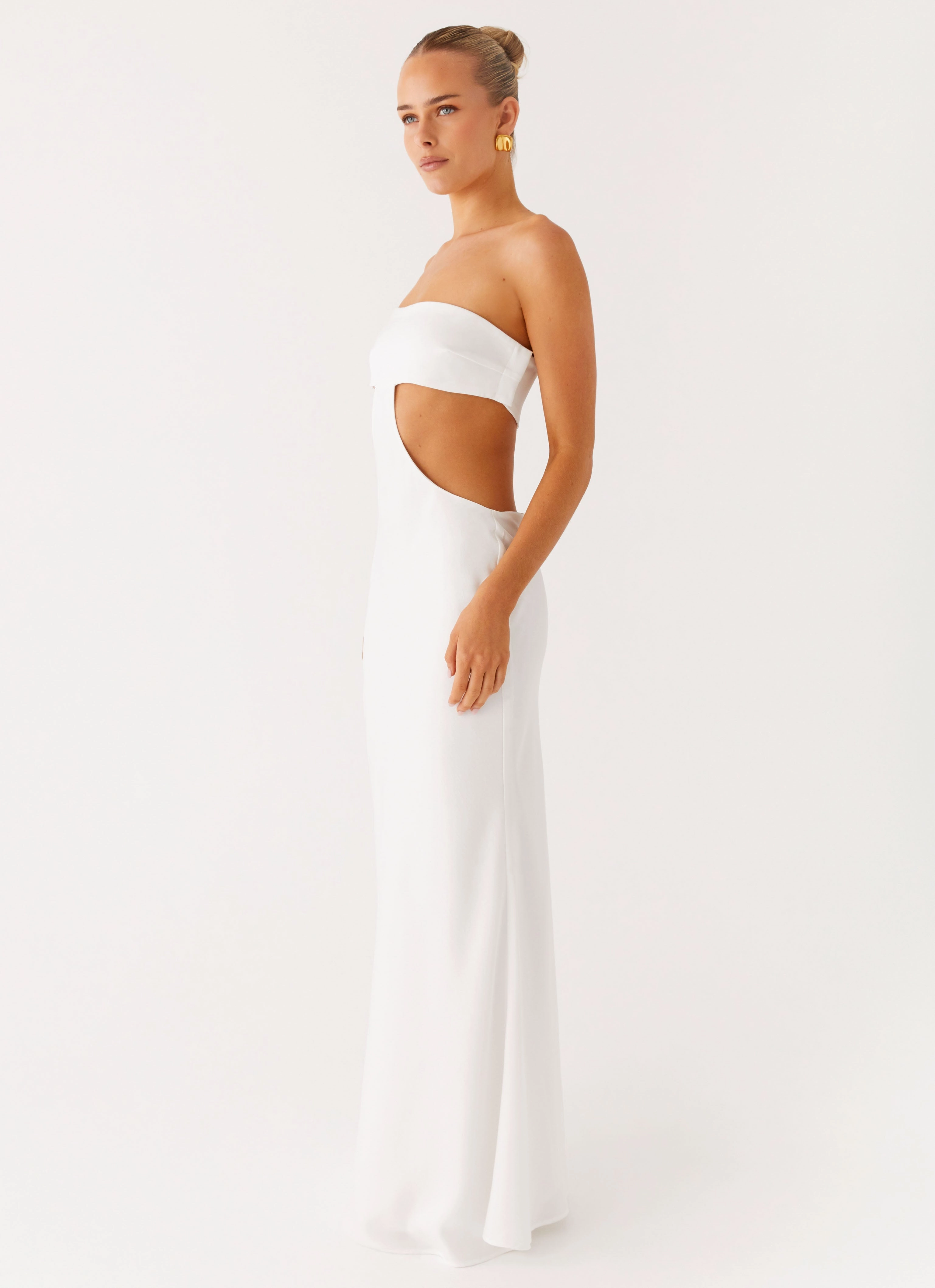 packable Natural Silhouette Kiss Me Cut Out Maxi - Ivory