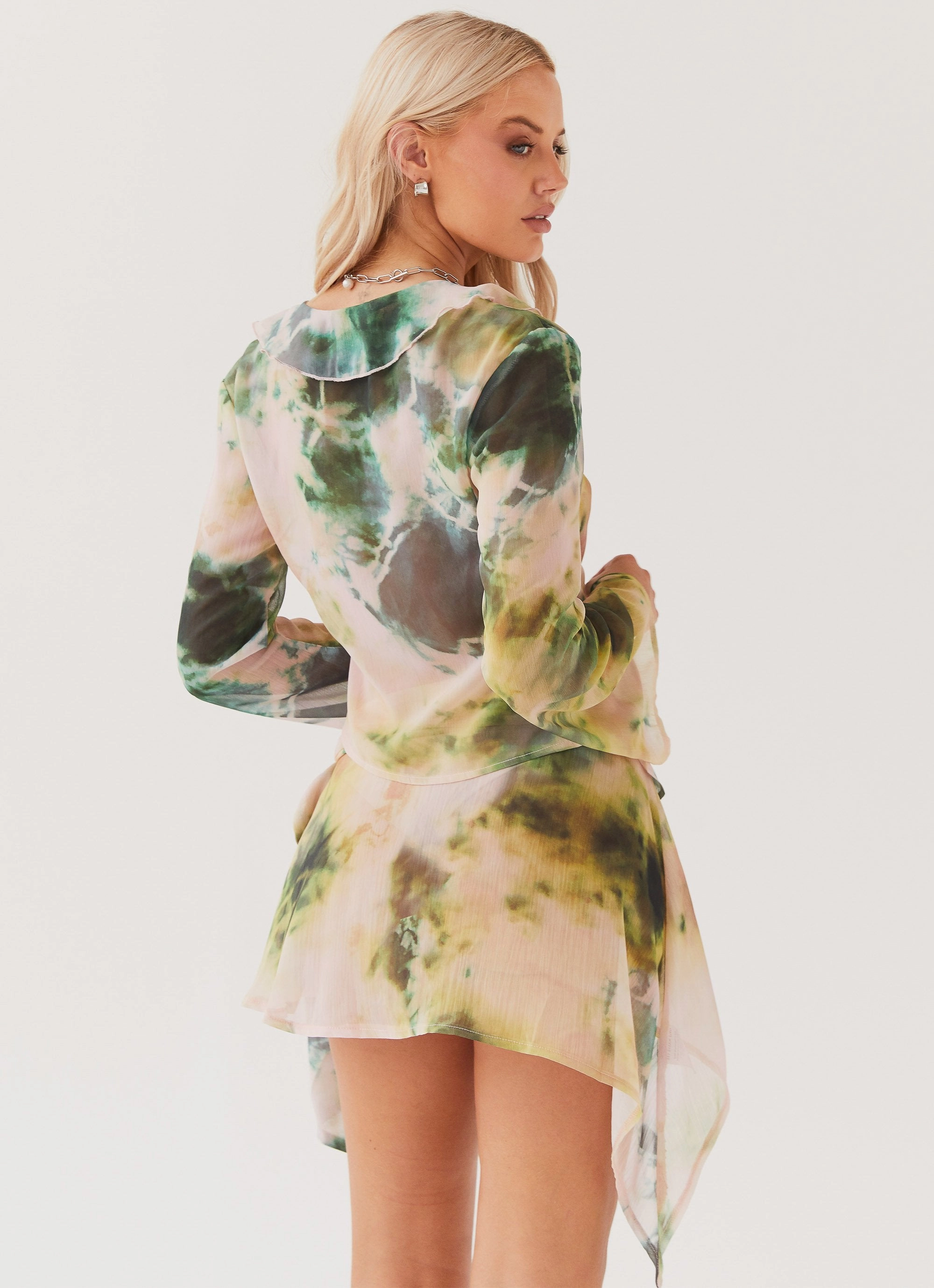 Eco Friendly Recycled Material Sariah Tie Mini Skirt - Rainforest