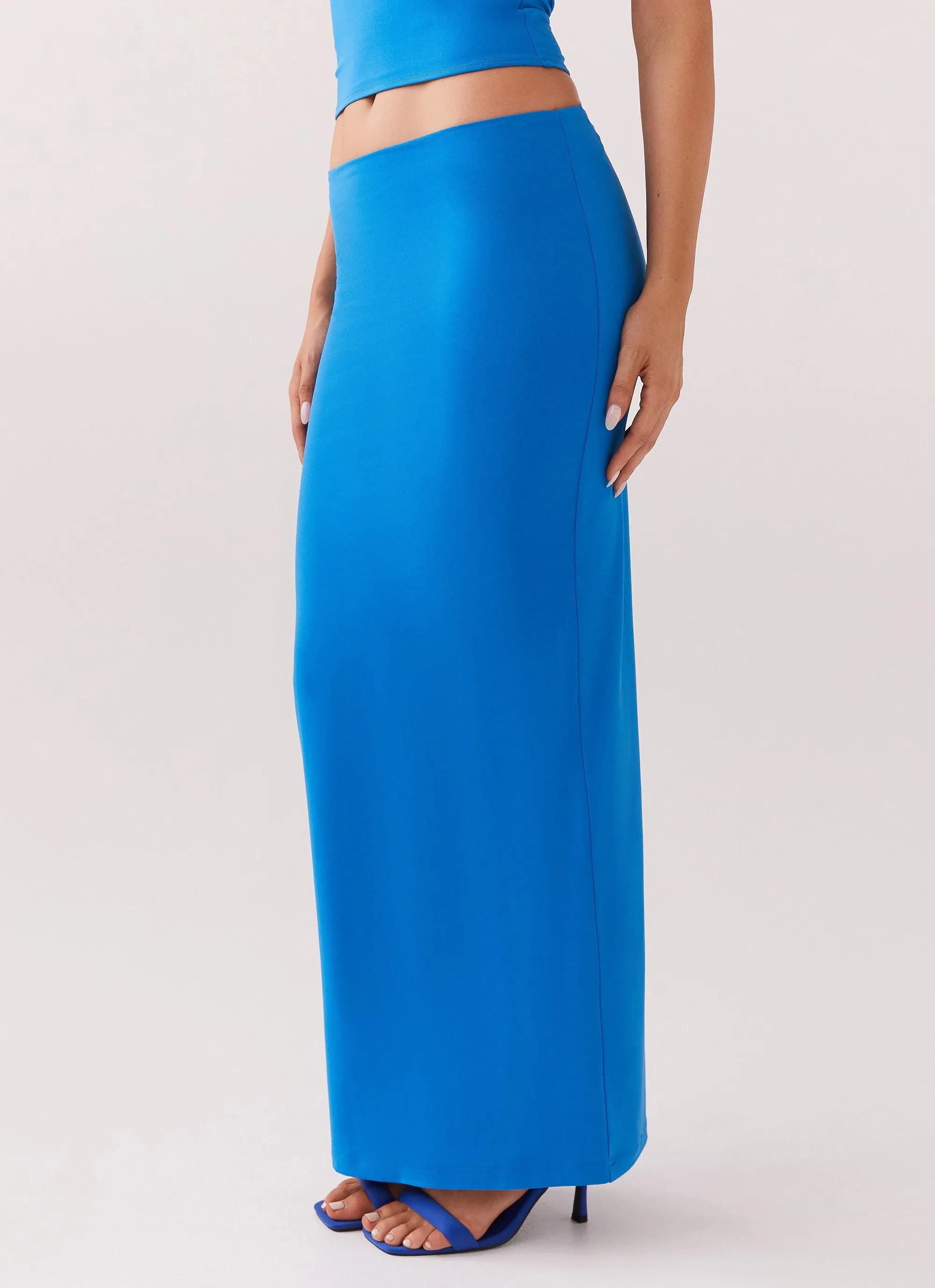 Wardrobe Basics Designer Inspired Solace Soul Maxi Skirt - Cobalt