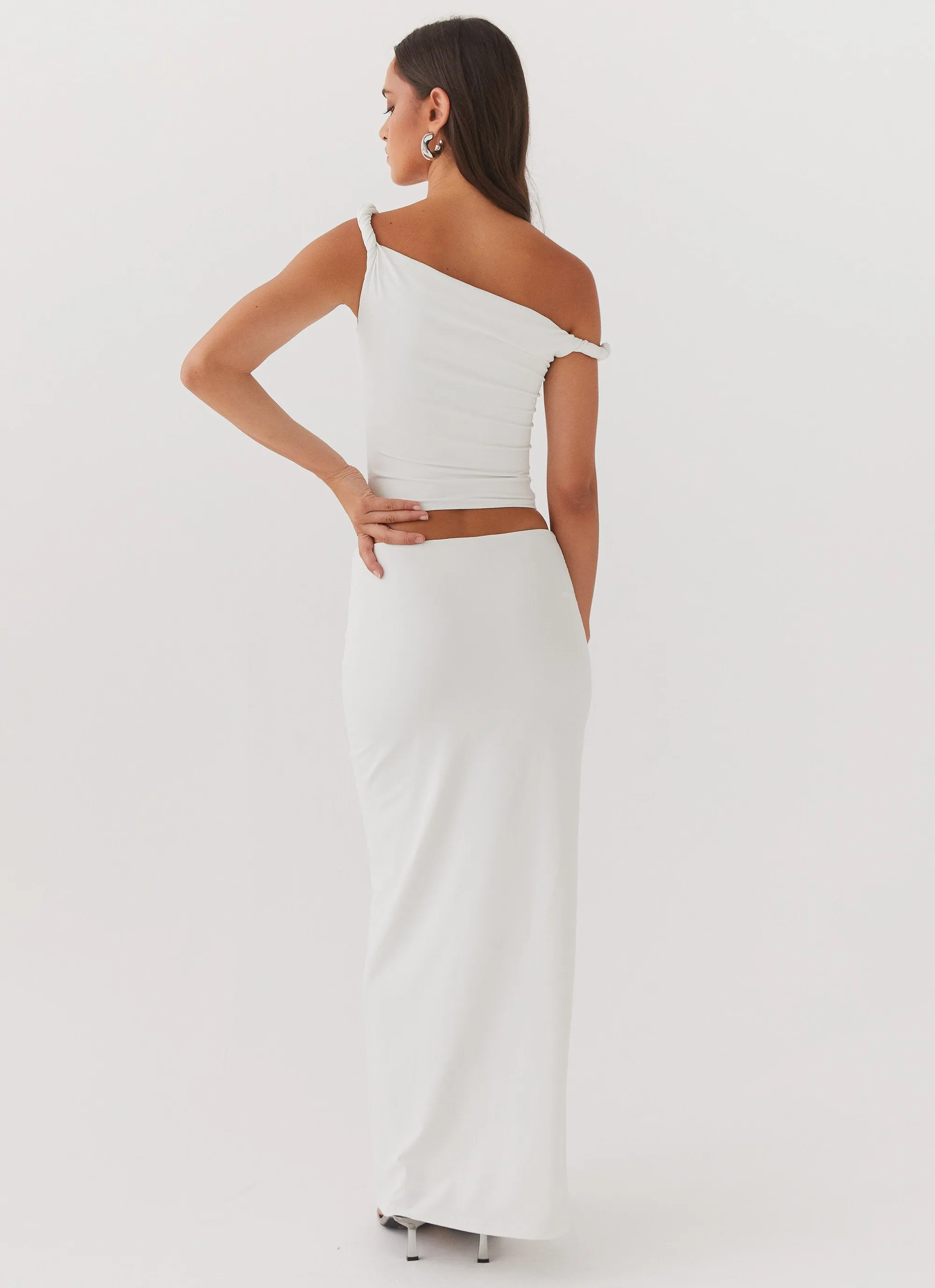 Solace Soul Maxi Skirt - Ivory Foldable Design Breathable Material