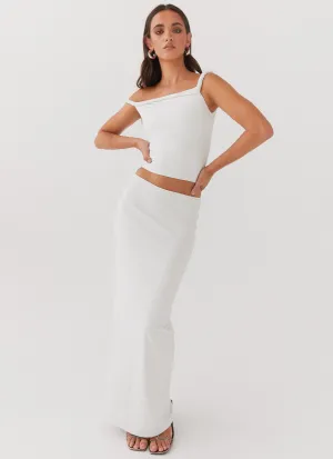 Aesthetic Fit Smart Design Solace Soul Maxi Skirt - Ivory