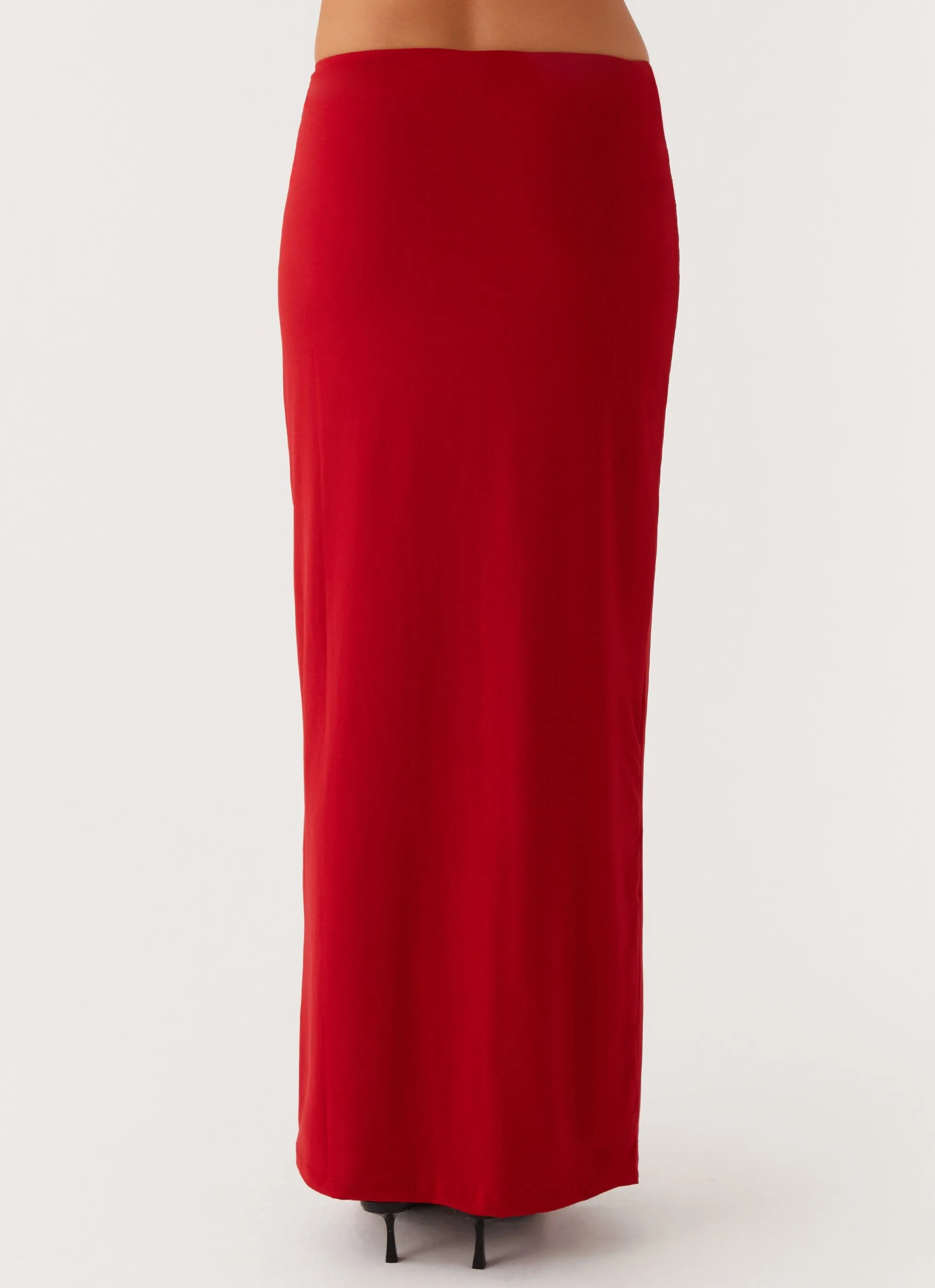 Outfit Combo Solace Soul Maxi Skirt - Red