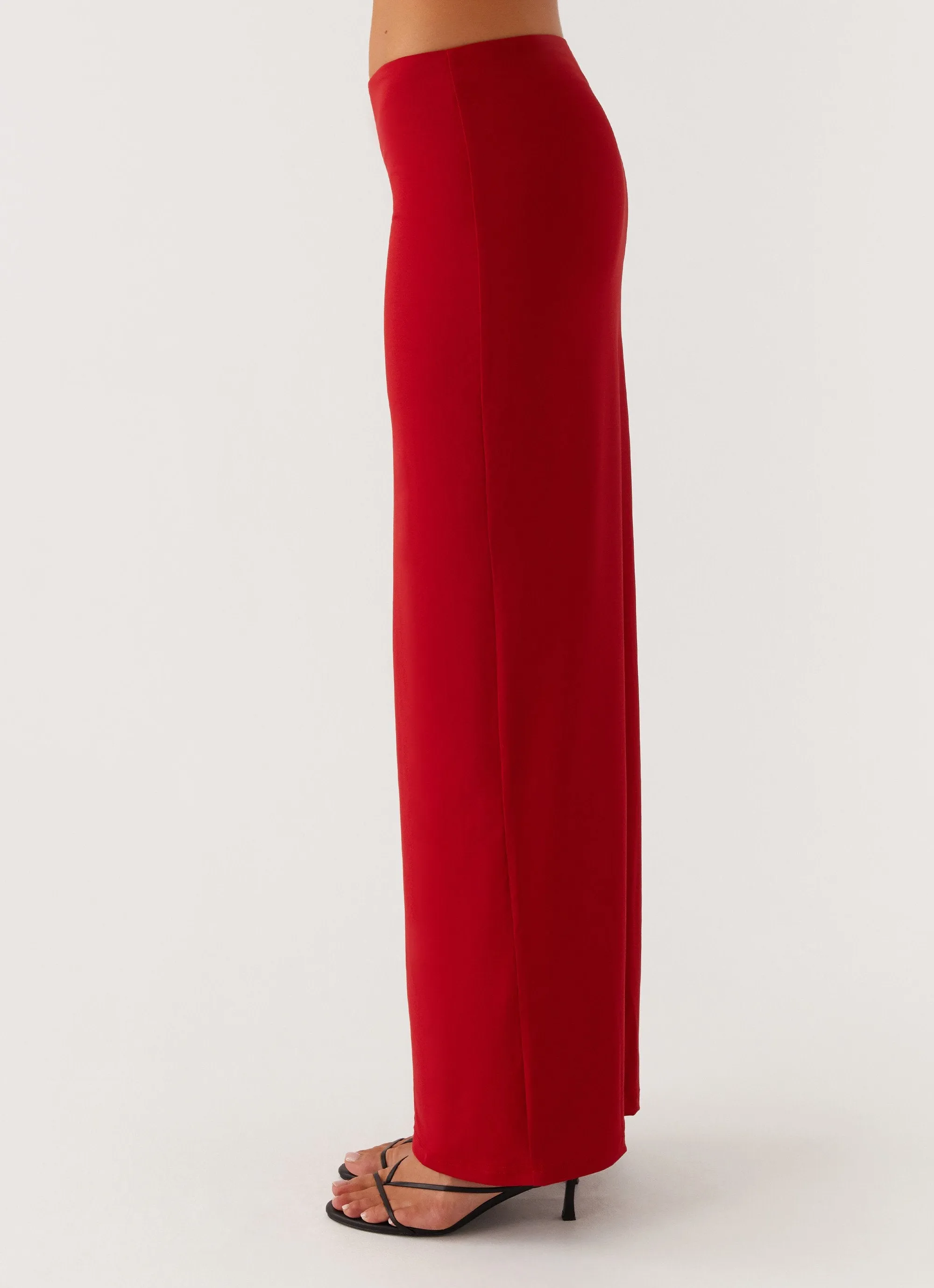 Weekend Style Solace Soul Maxi Skirt - Red