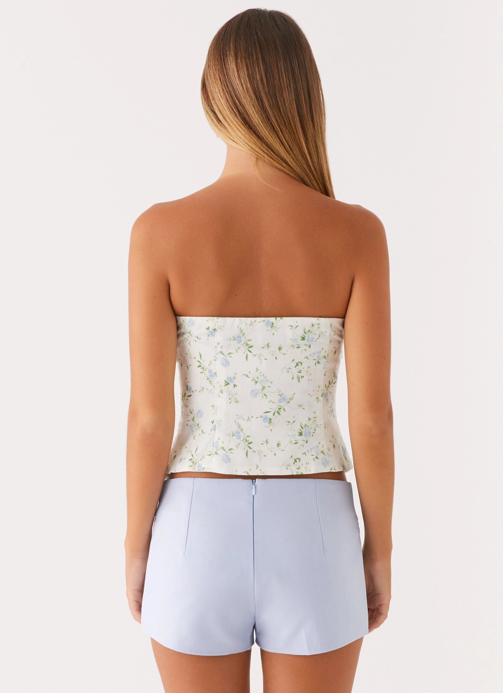 AntiStatic Weave Moisture Wicking Material Solar Top - Vintage Ditsy Floral